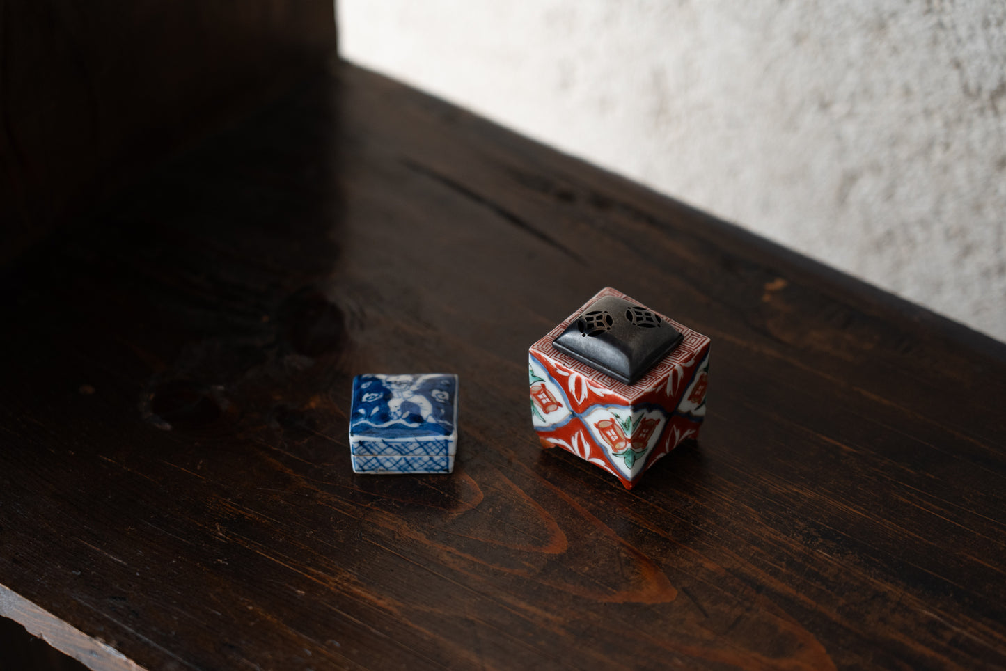 Old Imari incense burner and container