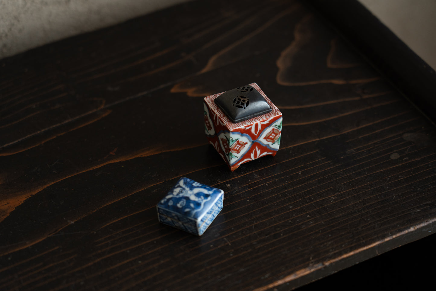 Old Imari incense burner and container