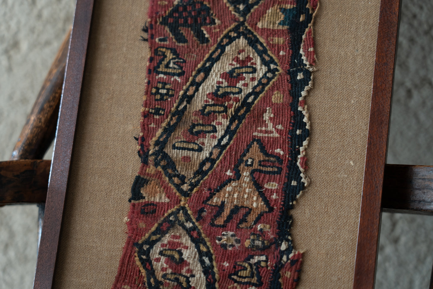 Coptic textile with Birds and Geometricde