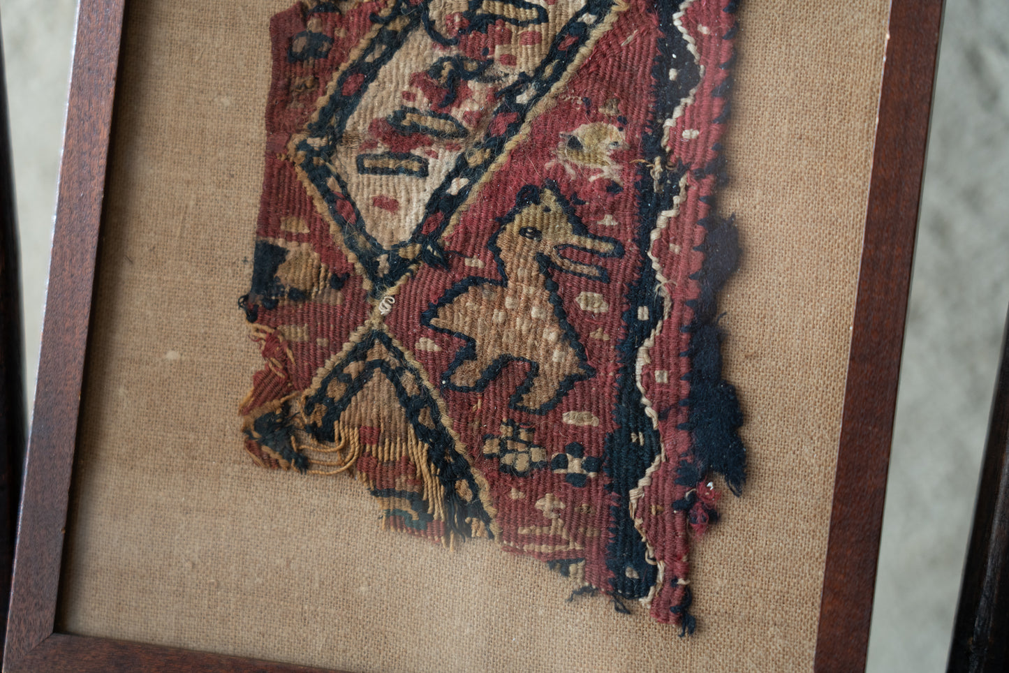 Coptic textile with Birds and Geometricde