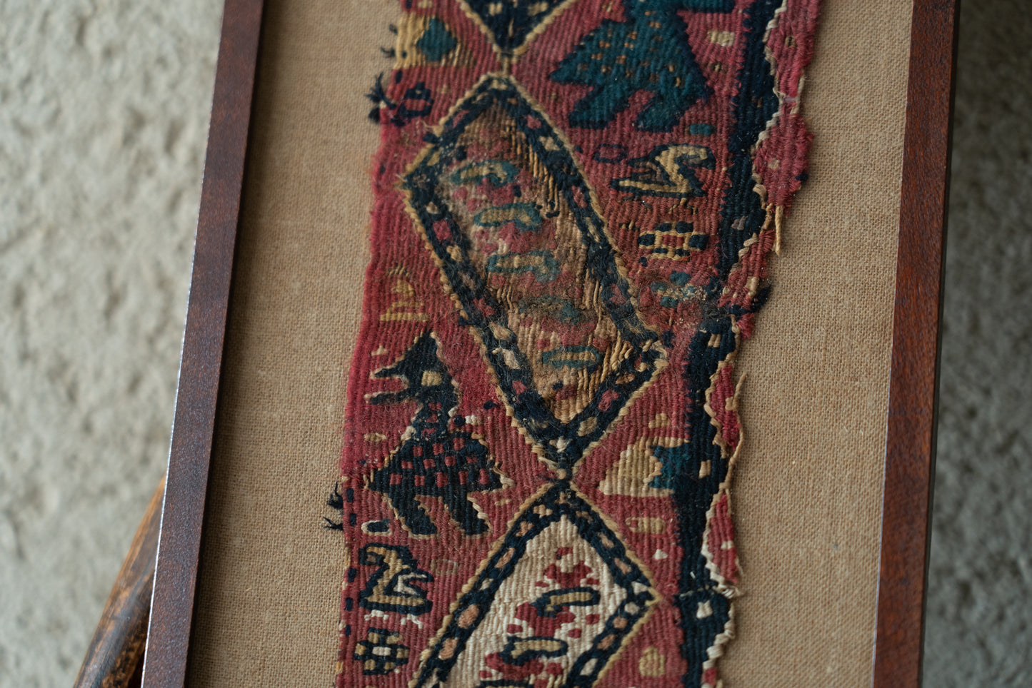 Coptic textile with Birds and Geometricde