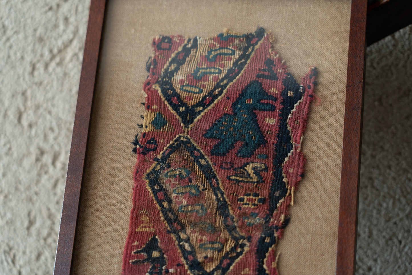 Coptic textile with Birds and Geometricde