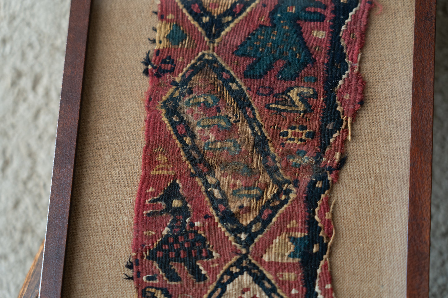 Coptic textile with Birds and Geometricde