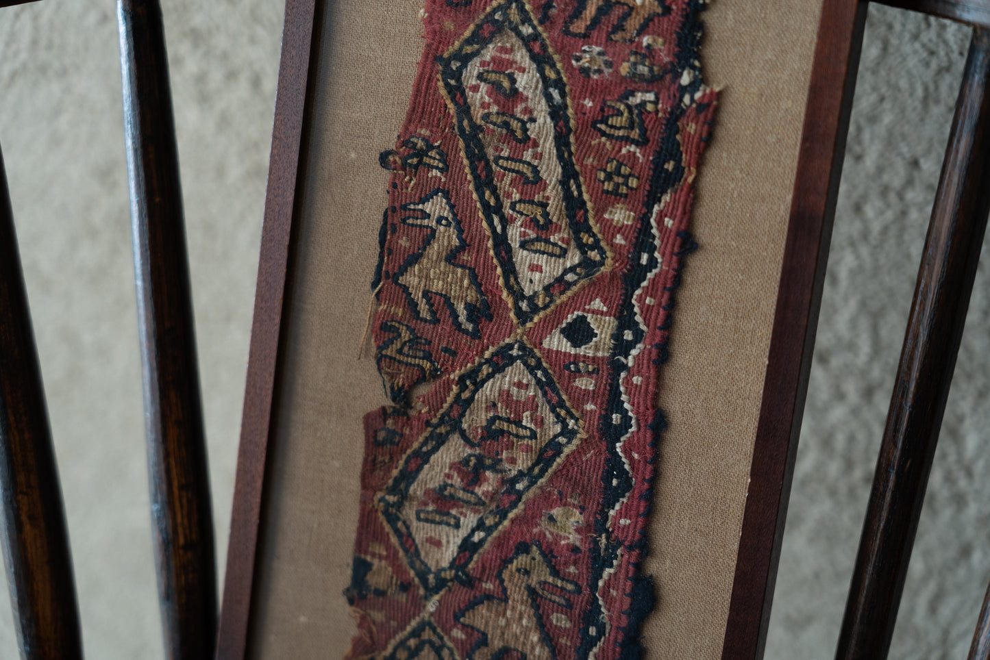 Coptic textile with Birds and Geometricde