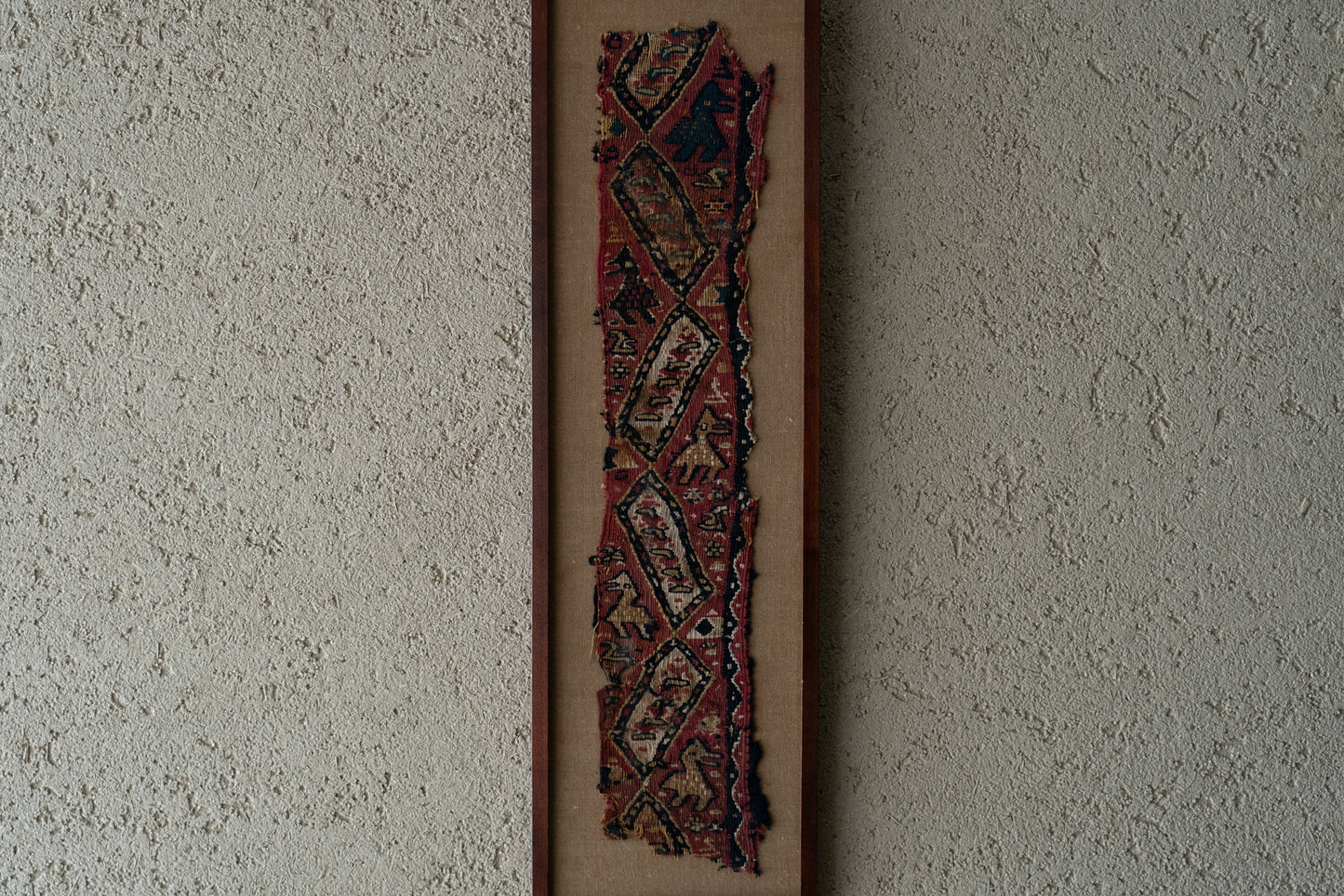 Coptic textile with Birds and Geometricde