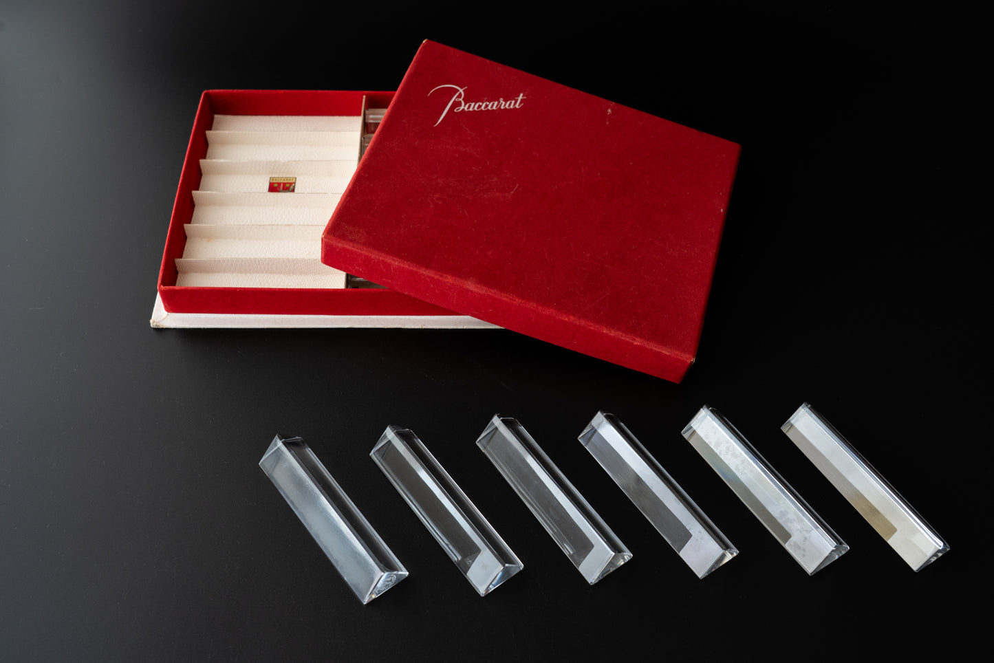 Baccarat Crystal Chopstick Rests, Set of 12