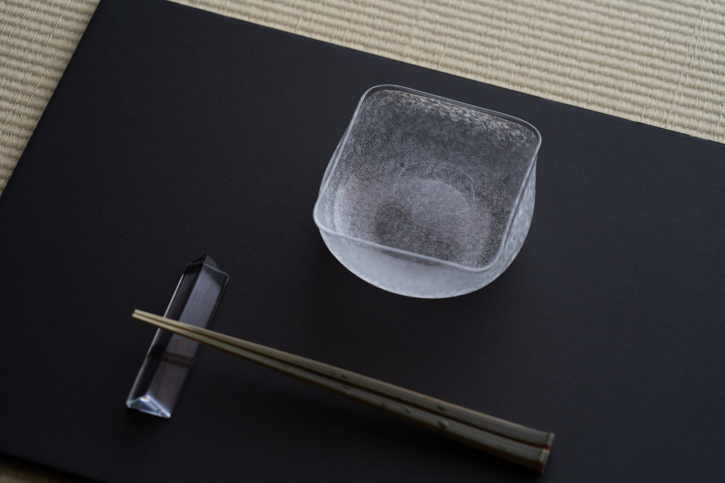 Baccarat Givre pattern square serving set of 5