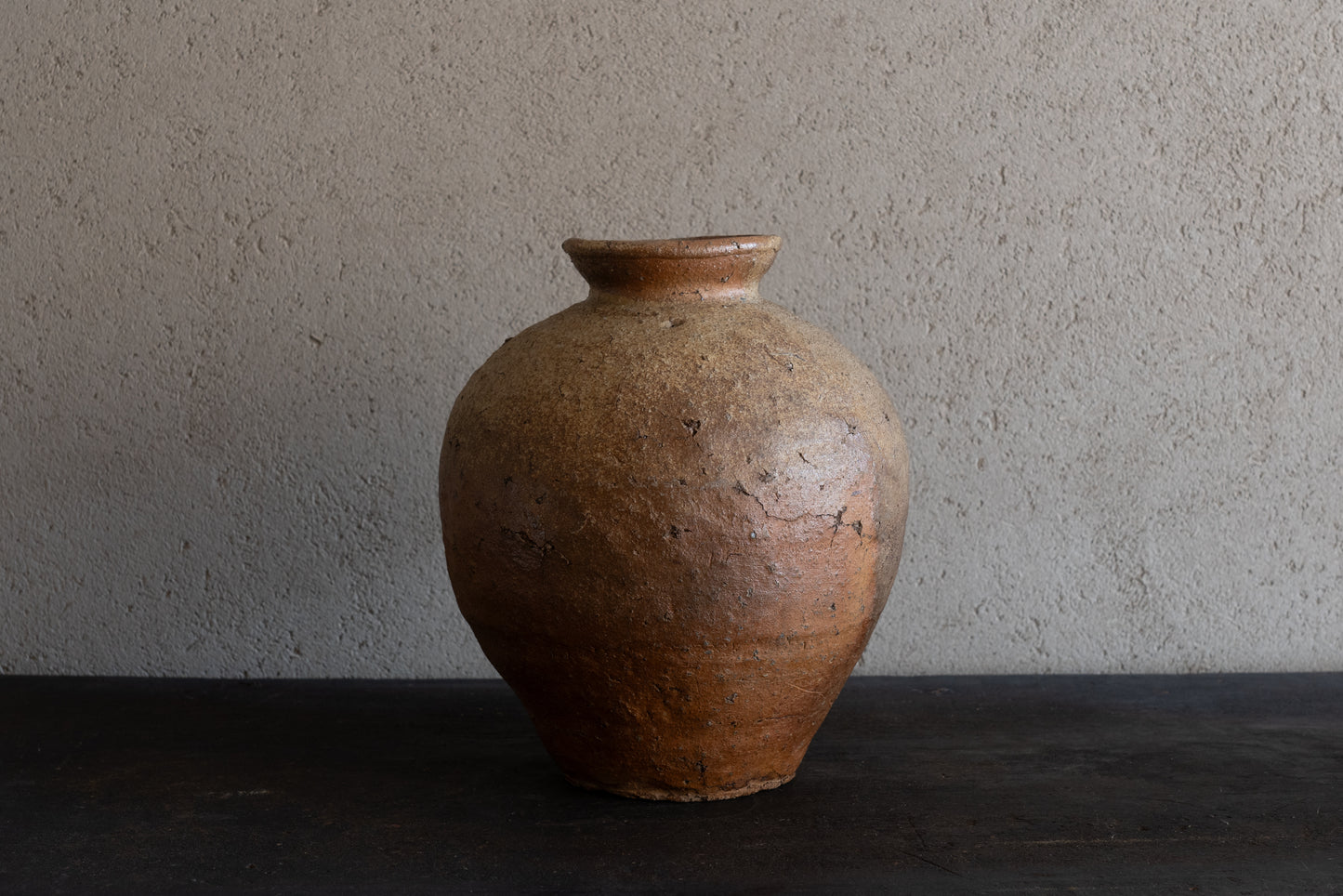 Old Shigaraki earthen ware jar