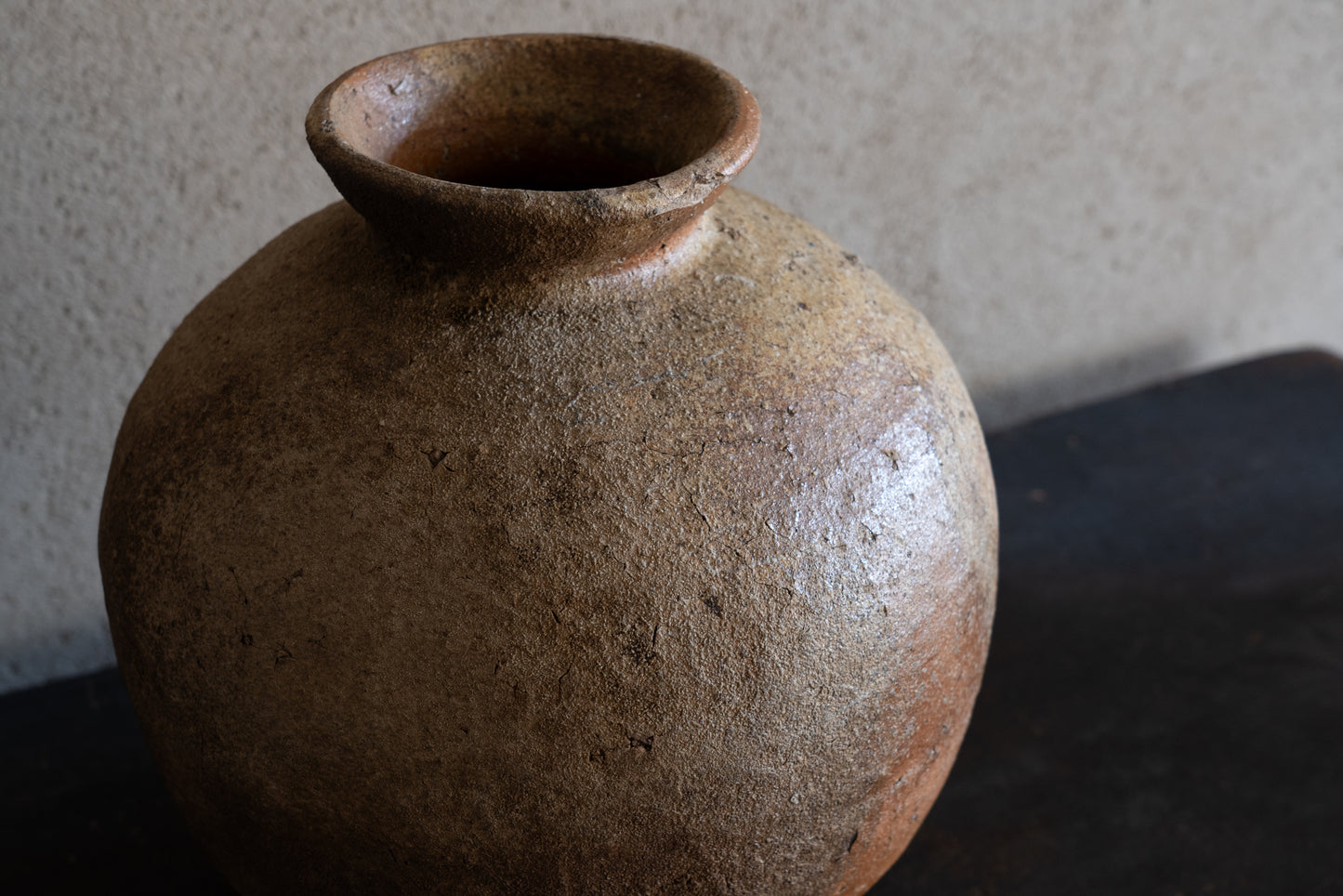Old Shigaraki earthen ware jar