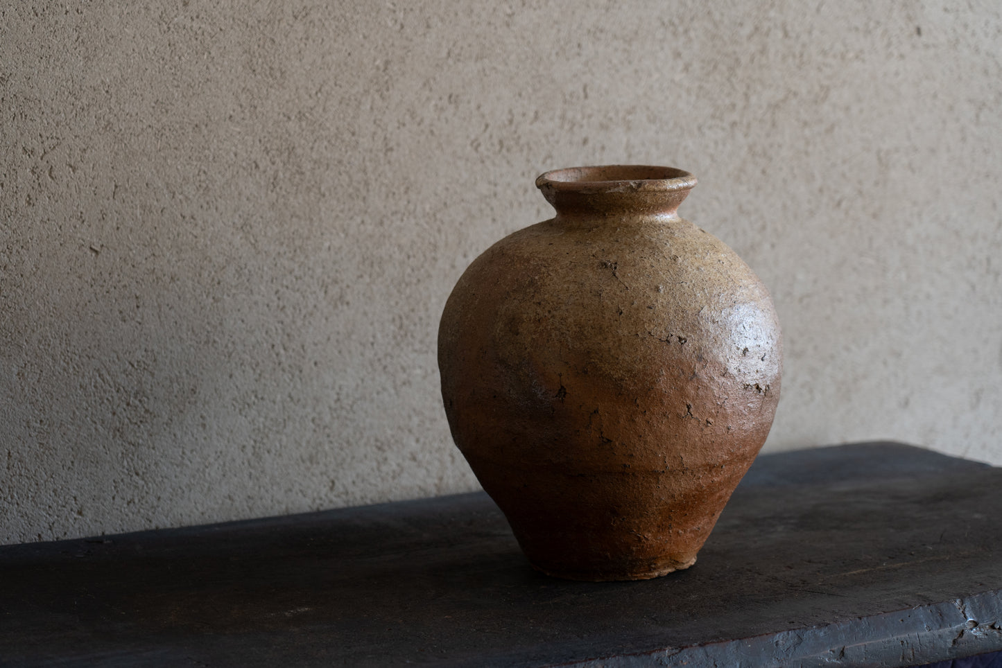 Old Shigaraki earthen ware jar