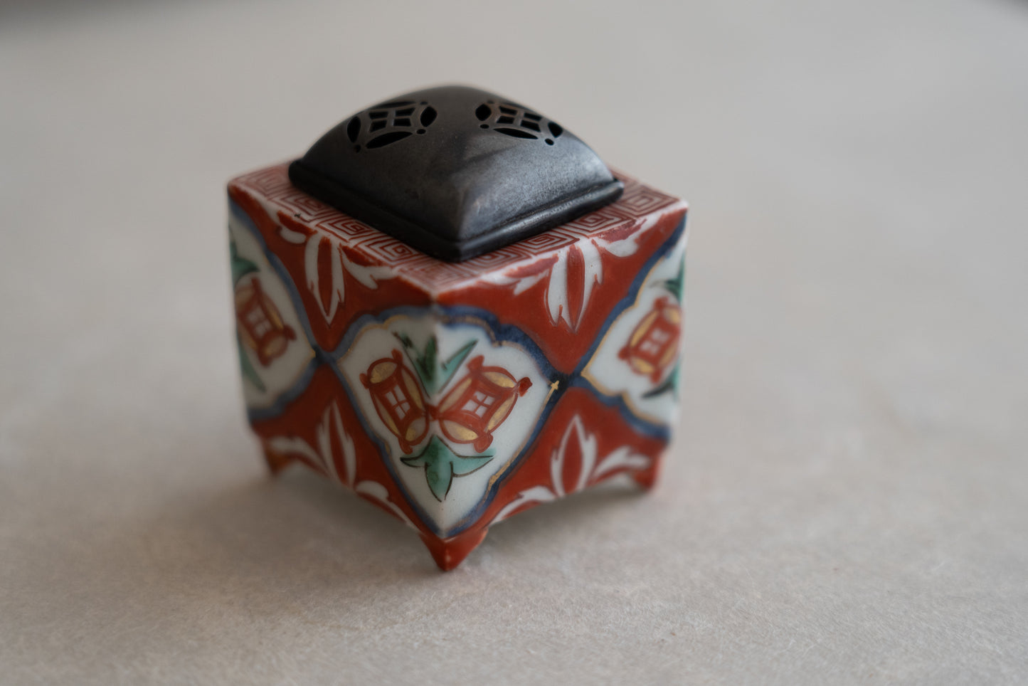 Old Imari incense burner and container