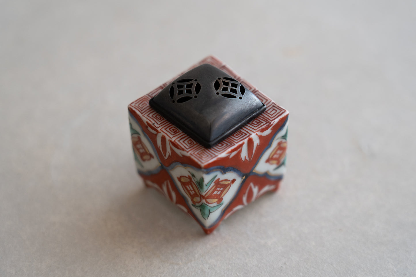 Old Imari incense burner and container