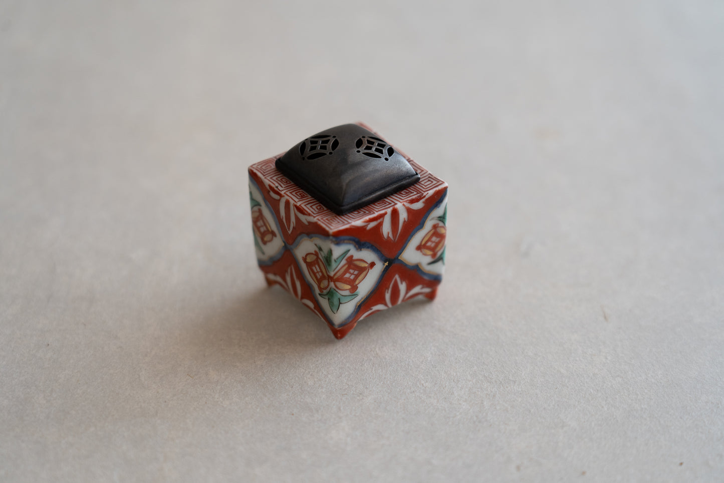 Old Imari incense burner and container