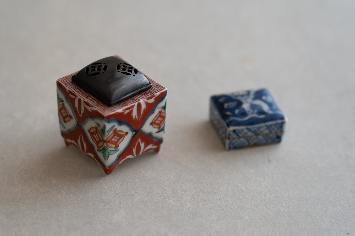 Old Imari incense burner and container