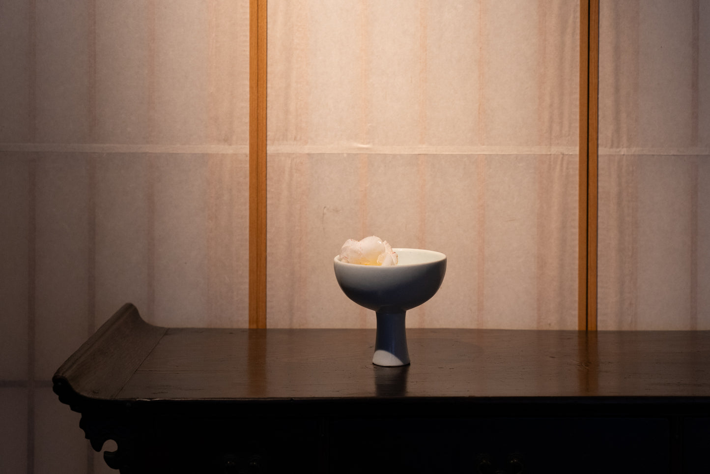 Joseon White Porcelain Stemmed Bowl (Horse Cup)