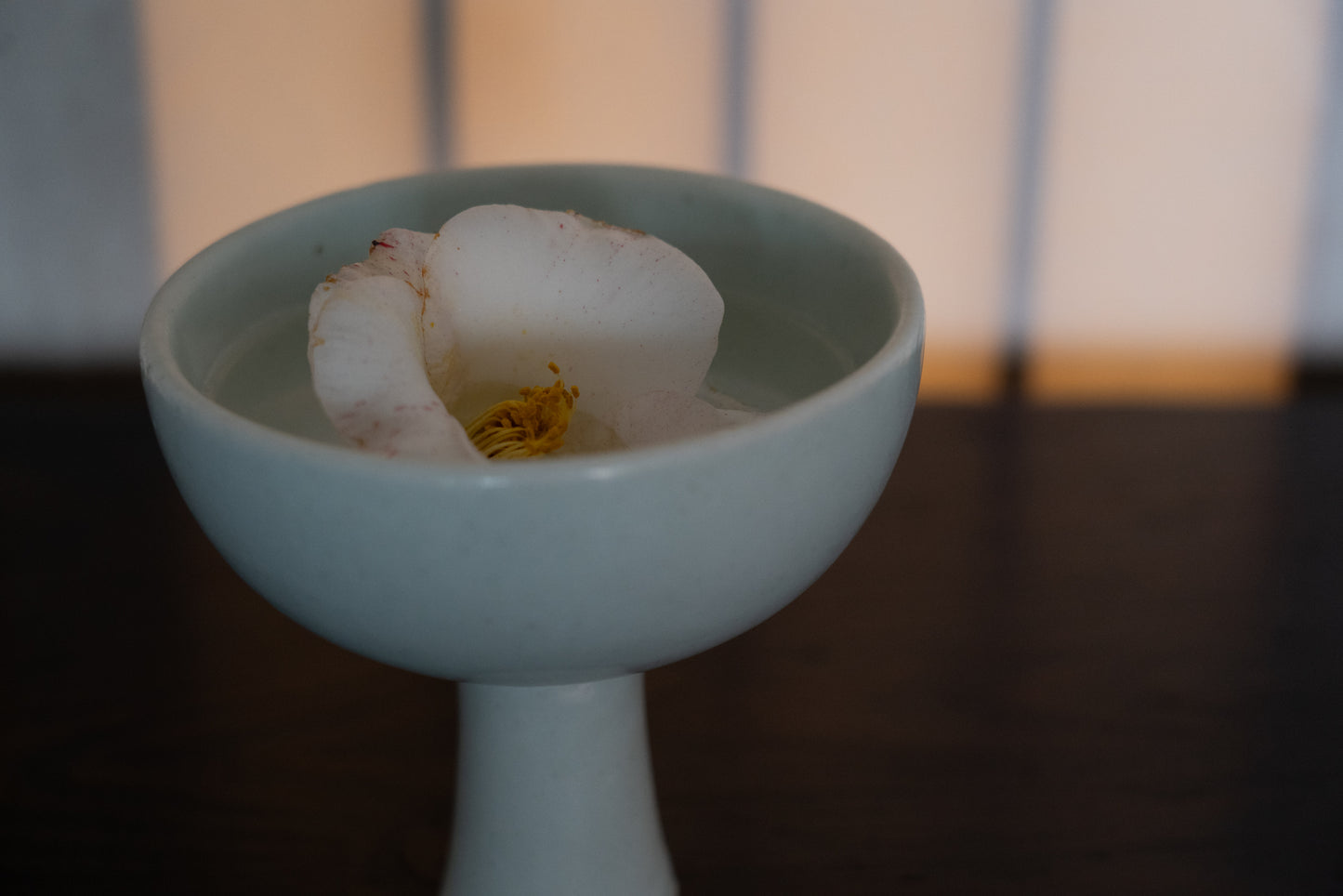 Joseon White Porcelain Stemmed Bowl (Horse Cup)