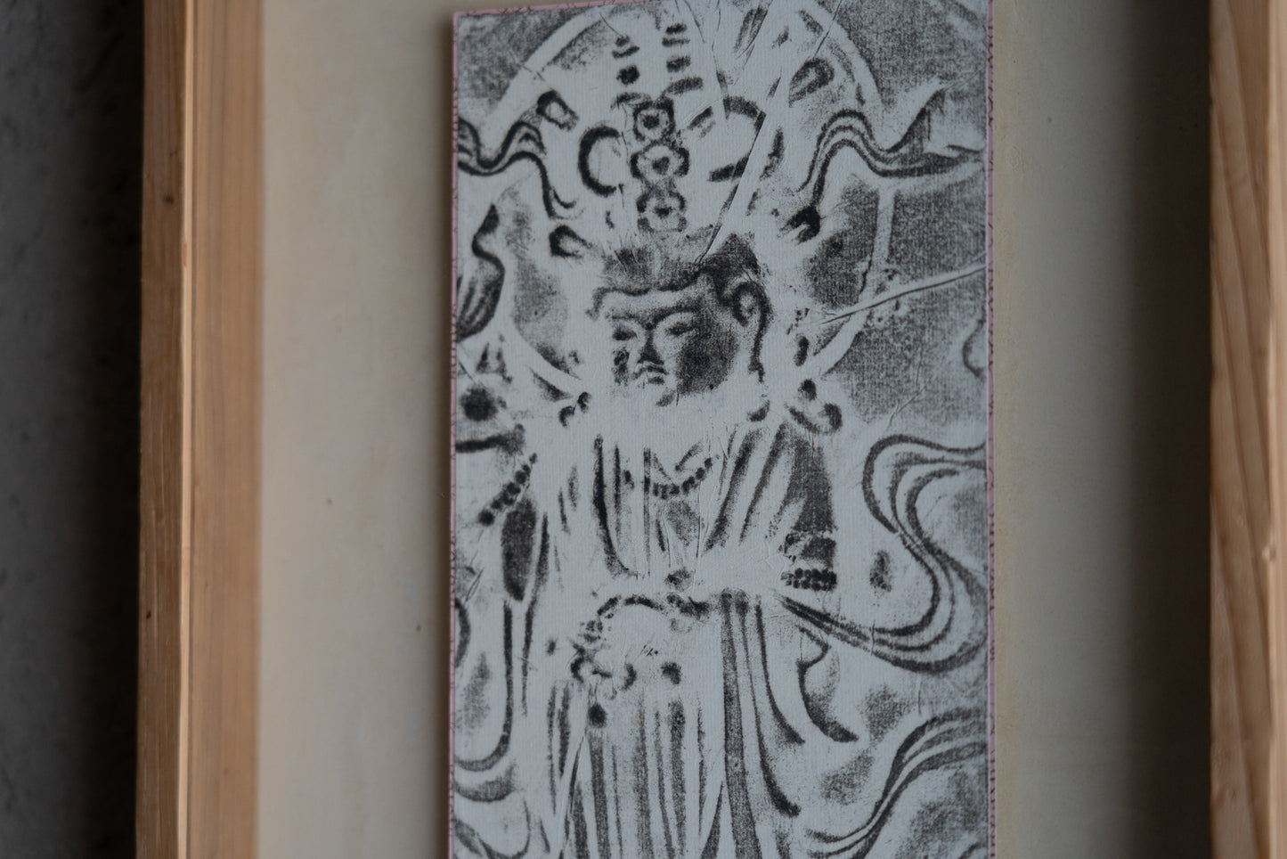 Rubbing of the copper plate of the standing statue of Kisshoten from Toshodaiji Temple