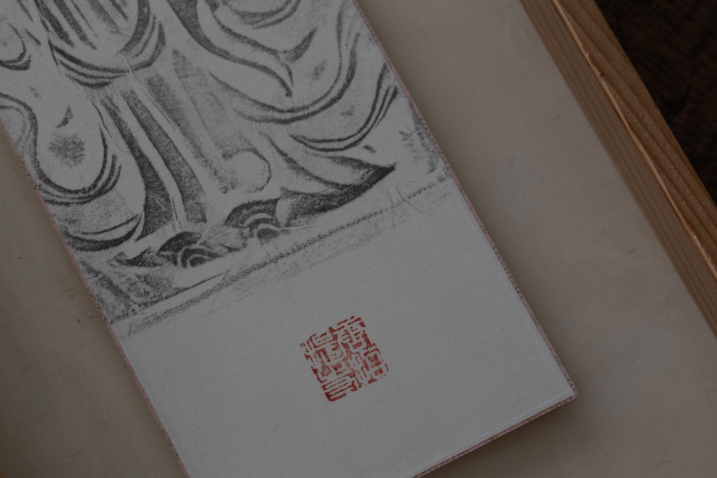 Rubbing of the copper plate of the standing statue of Kisshoten from Toshodaiji Temple