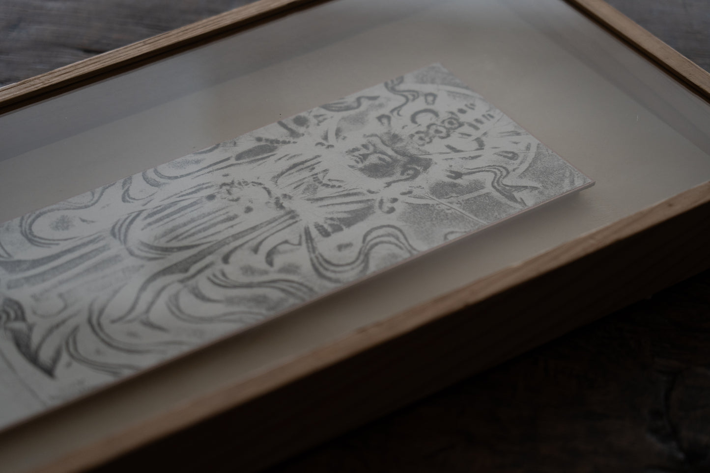 Rubbing of the copper plate of the standing statue of Kisshoten from Toshodaiji Temple