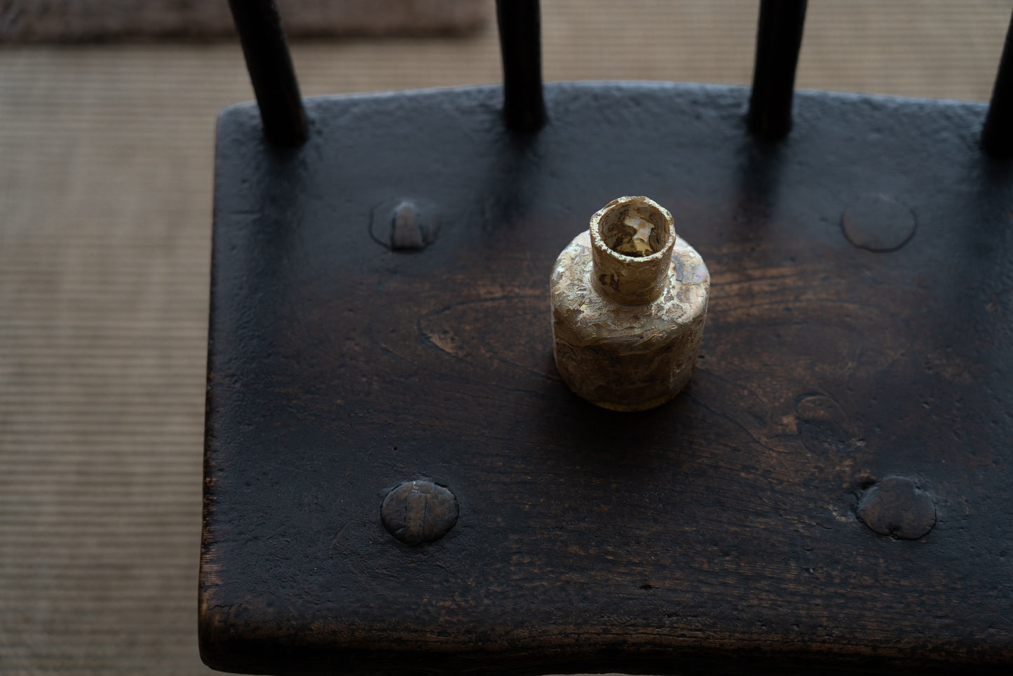 Roman glass cut glass bottle