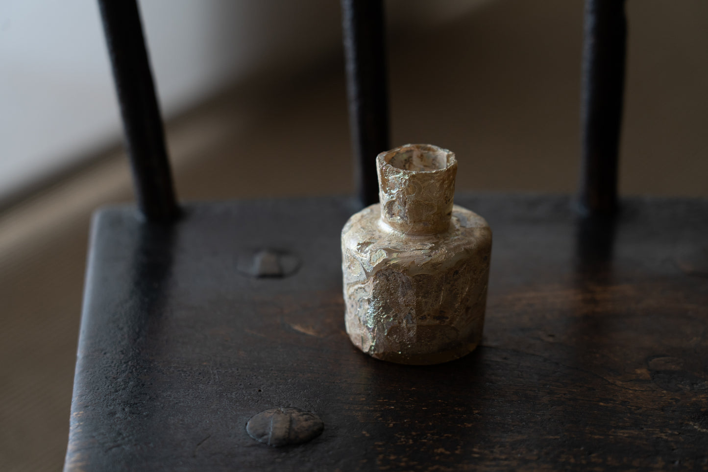 Roman glass cut glass bottle