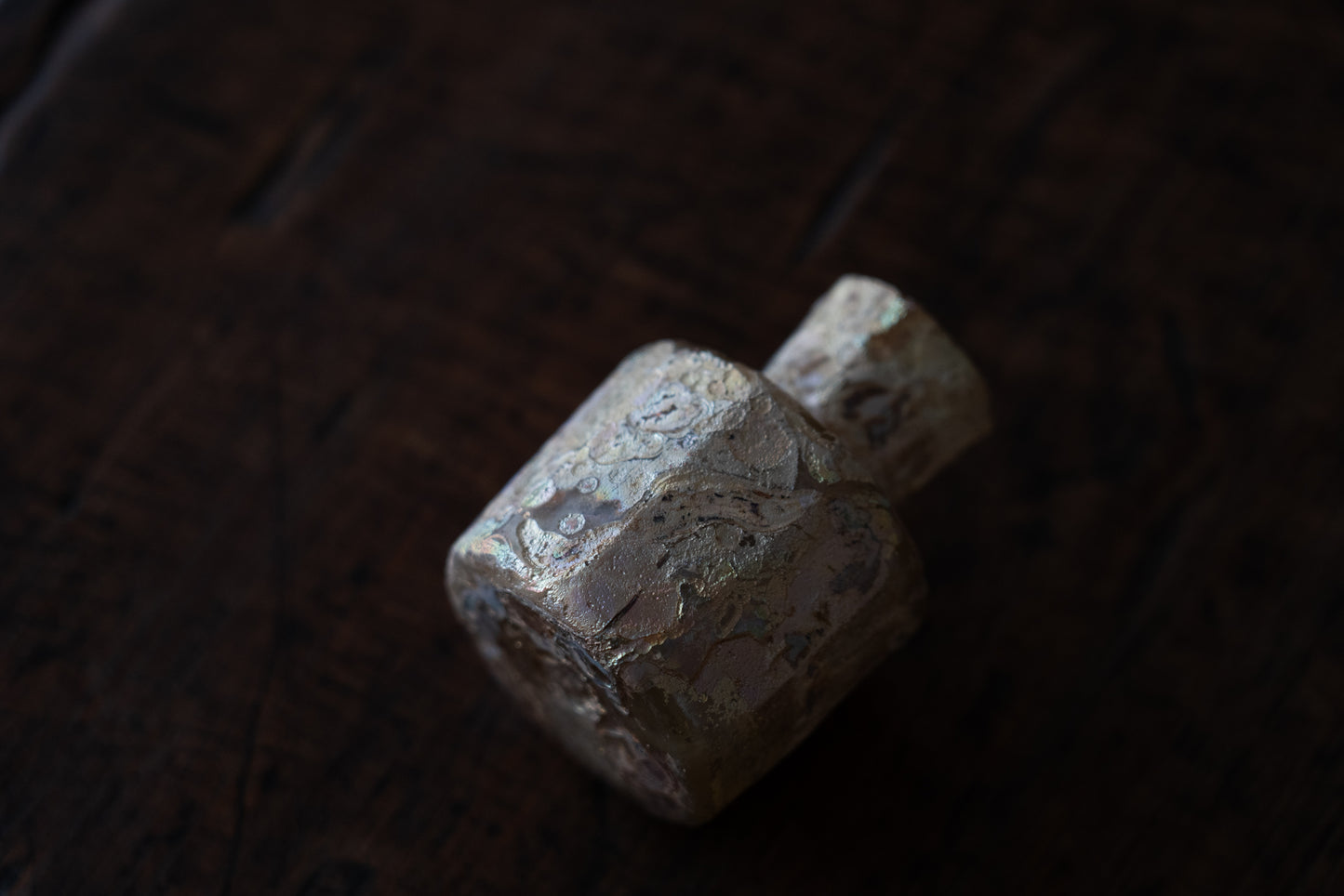 Roman glass cut glass bottle