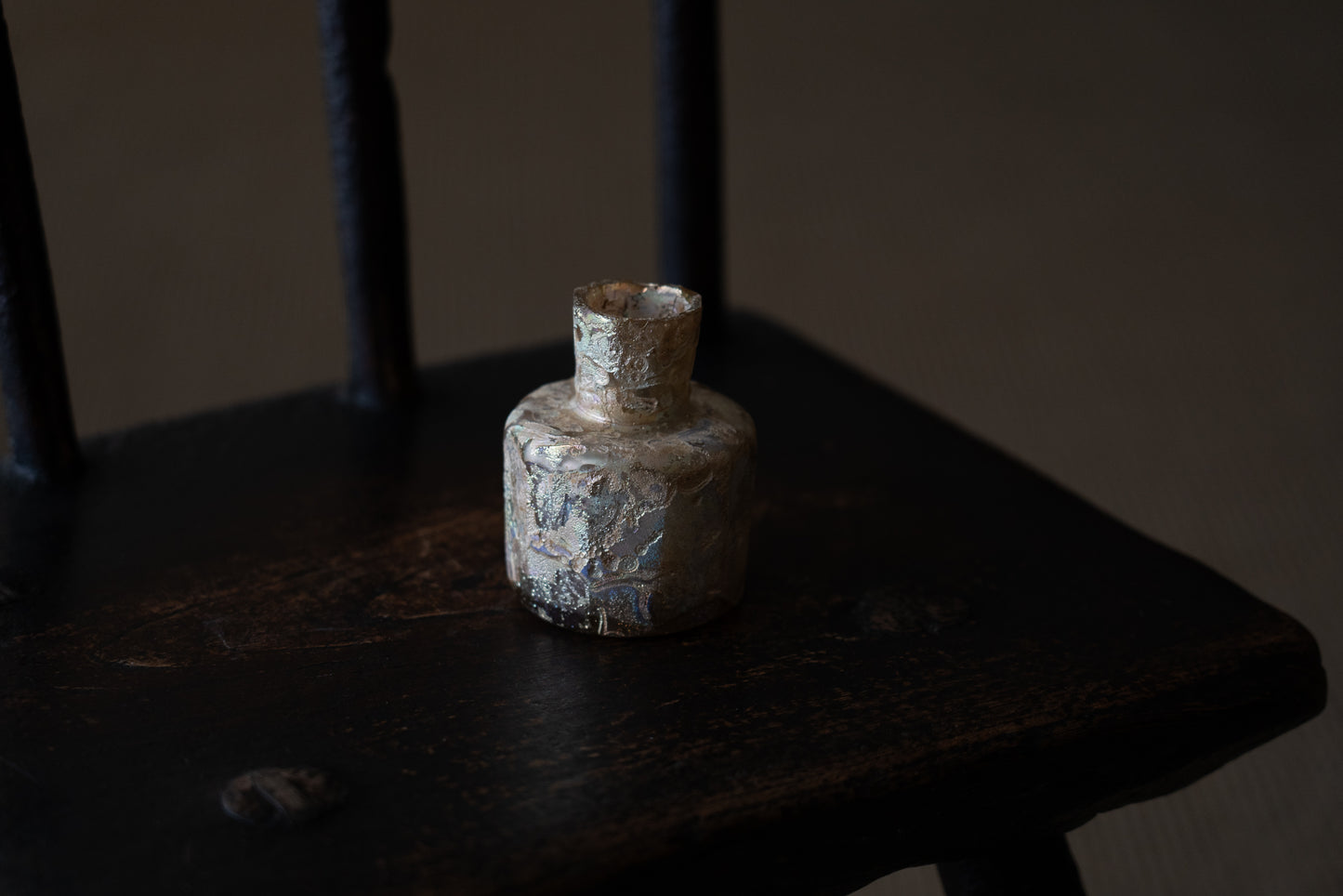 Roman glass cut glass bottle