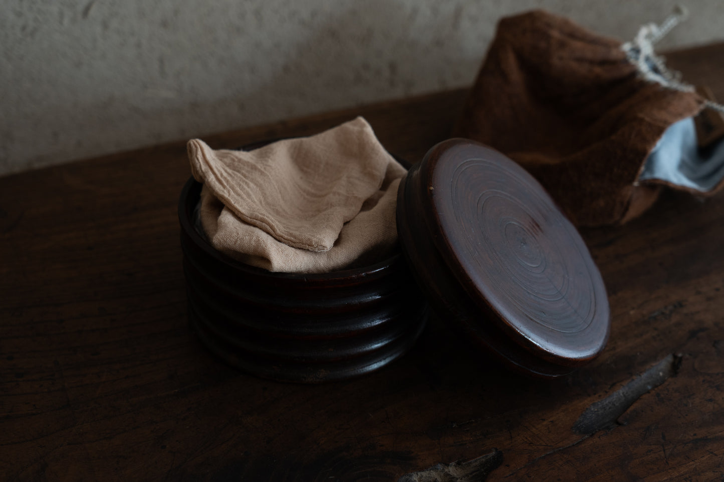 Sake Cup with Brushed design, Buncheong ware