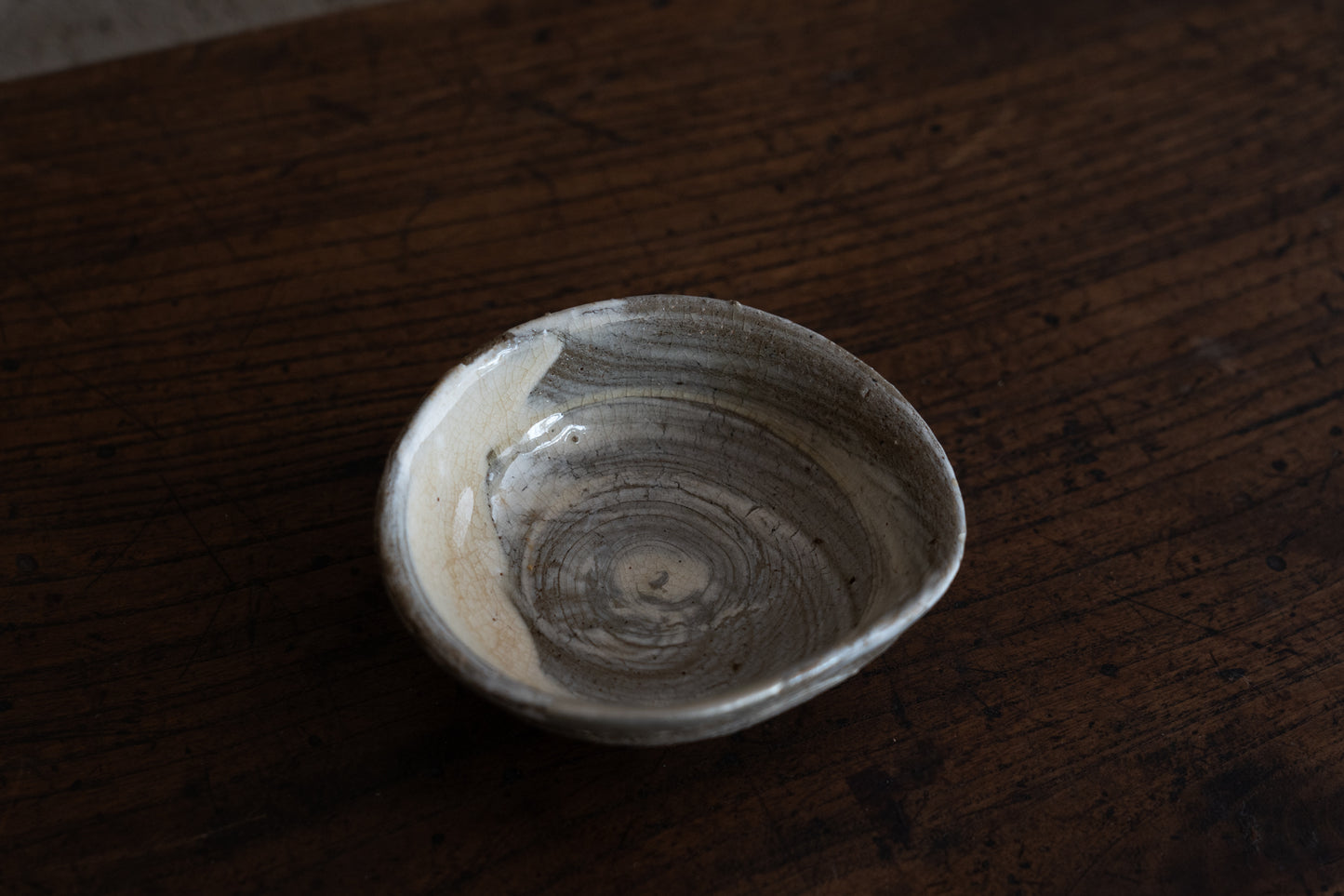 Sake Cup with Brushed design, Buncheong ware