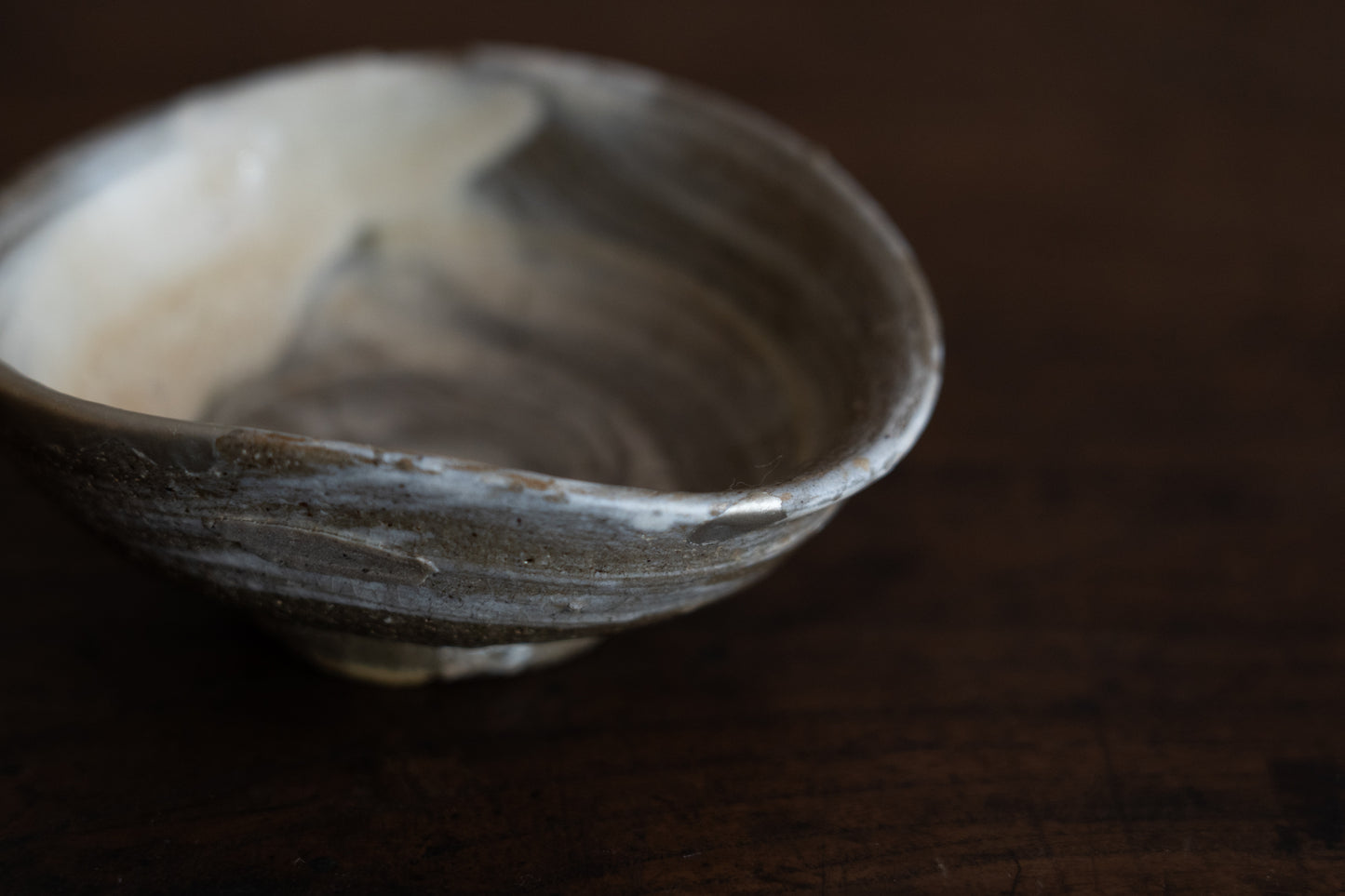 Sake Cup with Brushed design, Buncheong ware