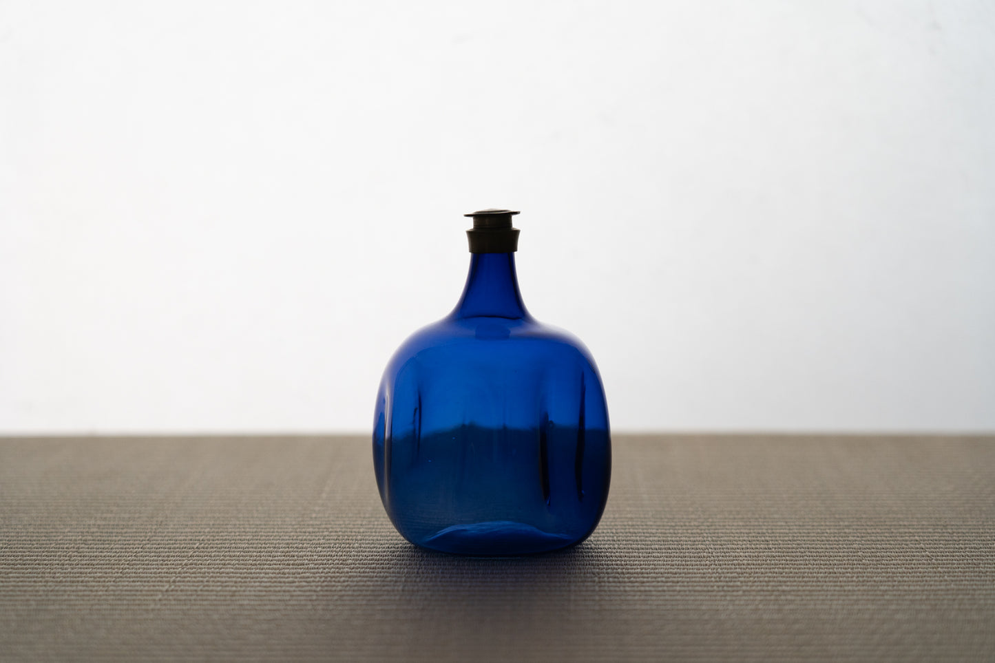 Edo Glass Blue Turnip Sake Bottle