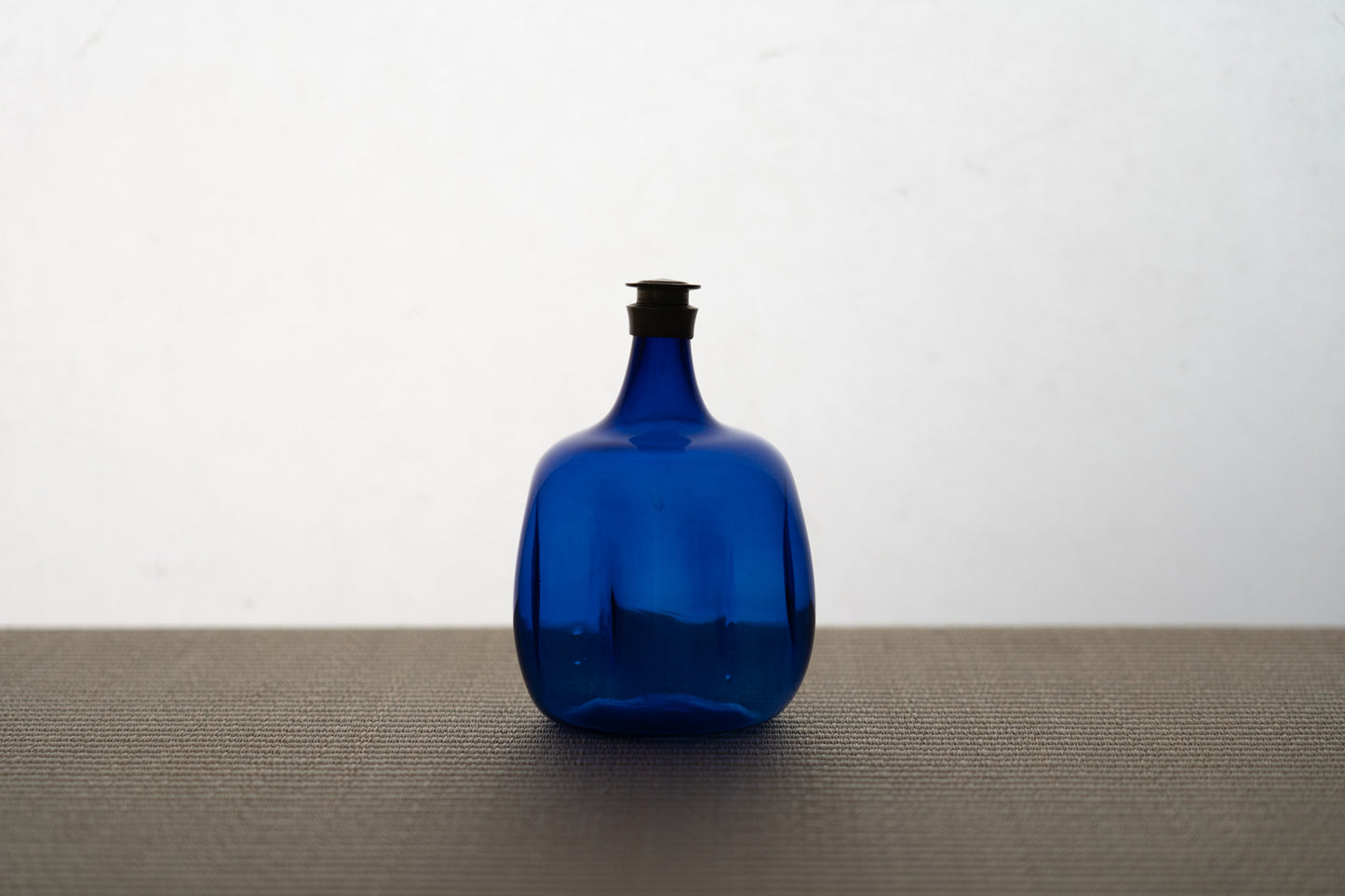 Edo Glass Blue Turnip Sake Bottle