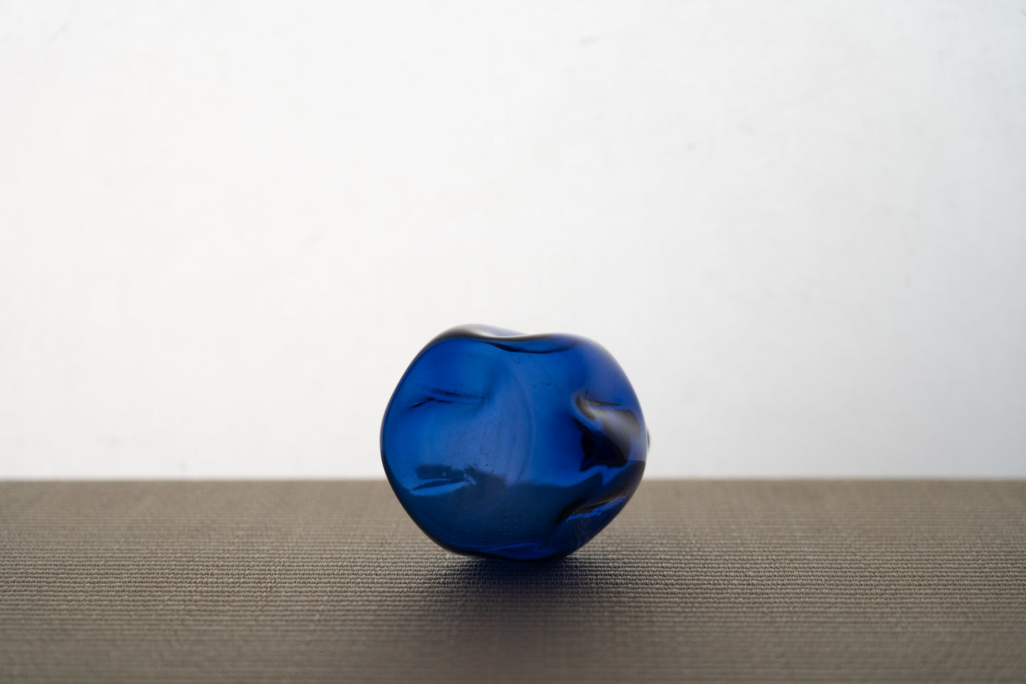 Edo Glass Blue Turnip Sake Bottle