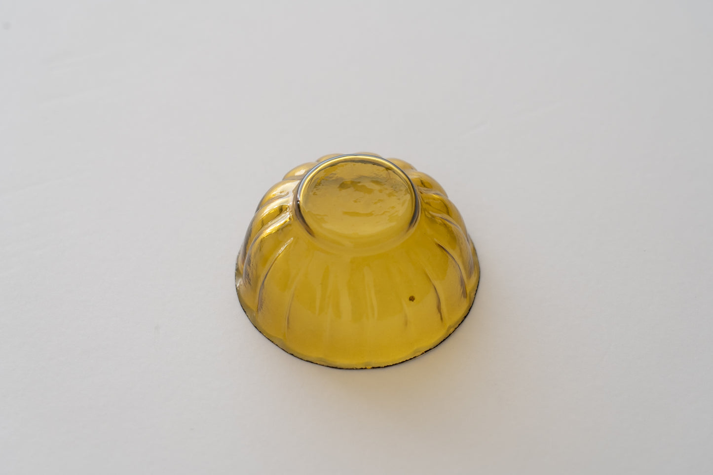 Edo Glass Yellow Chrysanthemum Sake Cup