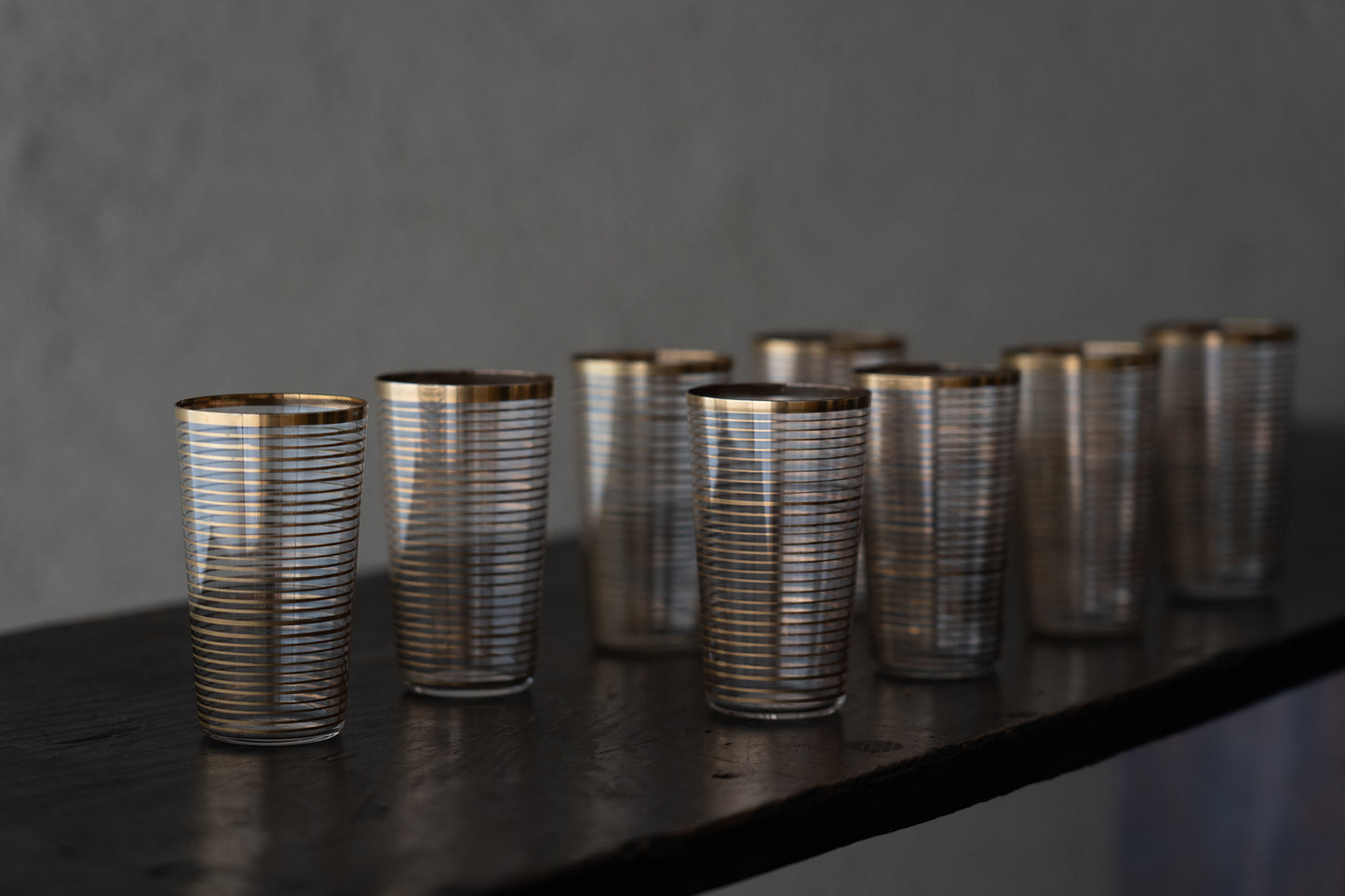 Harumi Baccarat Gold Stripe Small Glass