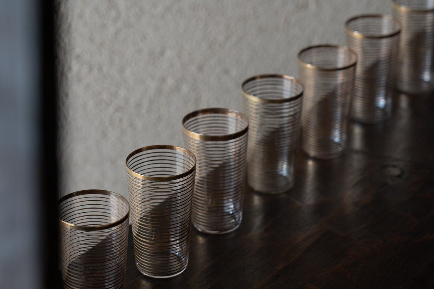 Harumi Baccarat Gold Stripe Small Glass