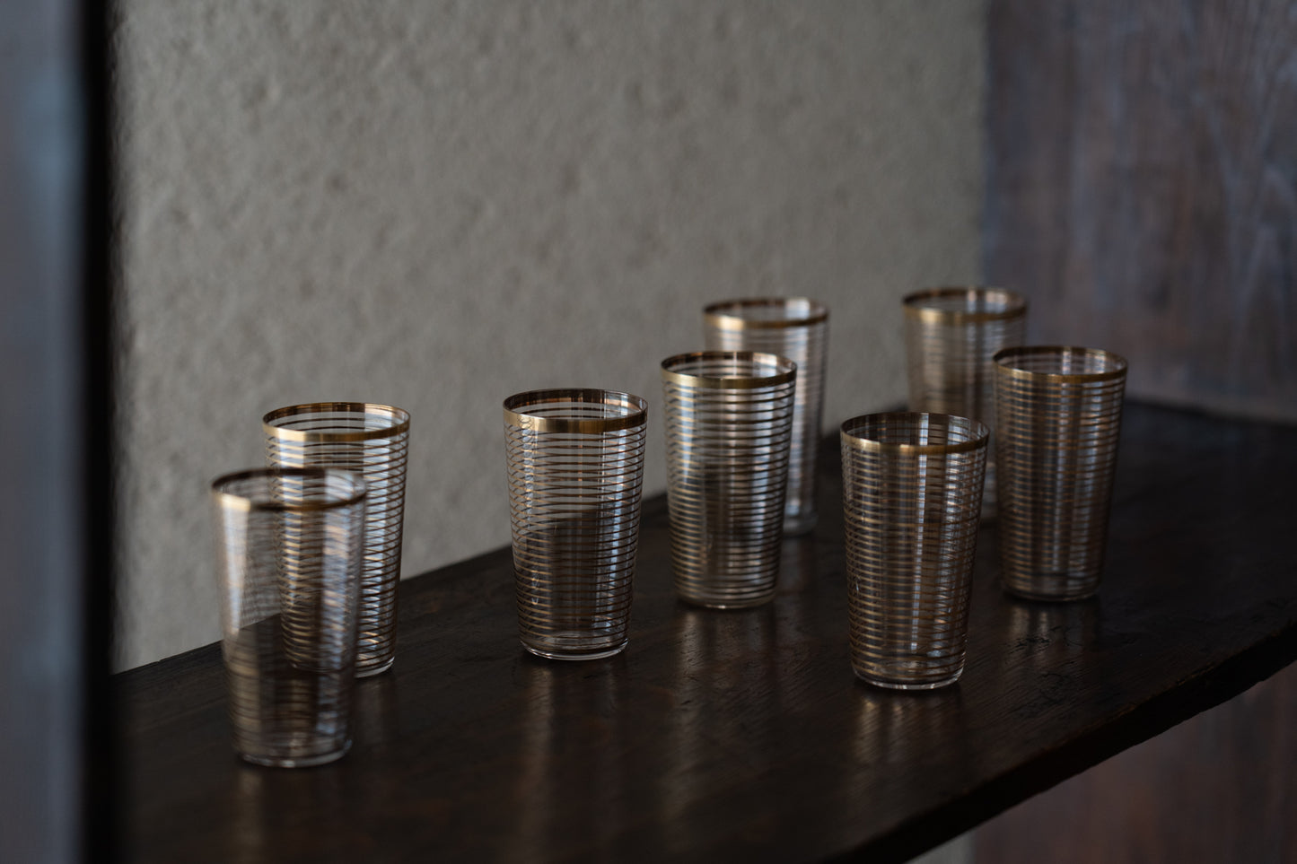 Harumi Baccarat Gold Stripe Small Glass