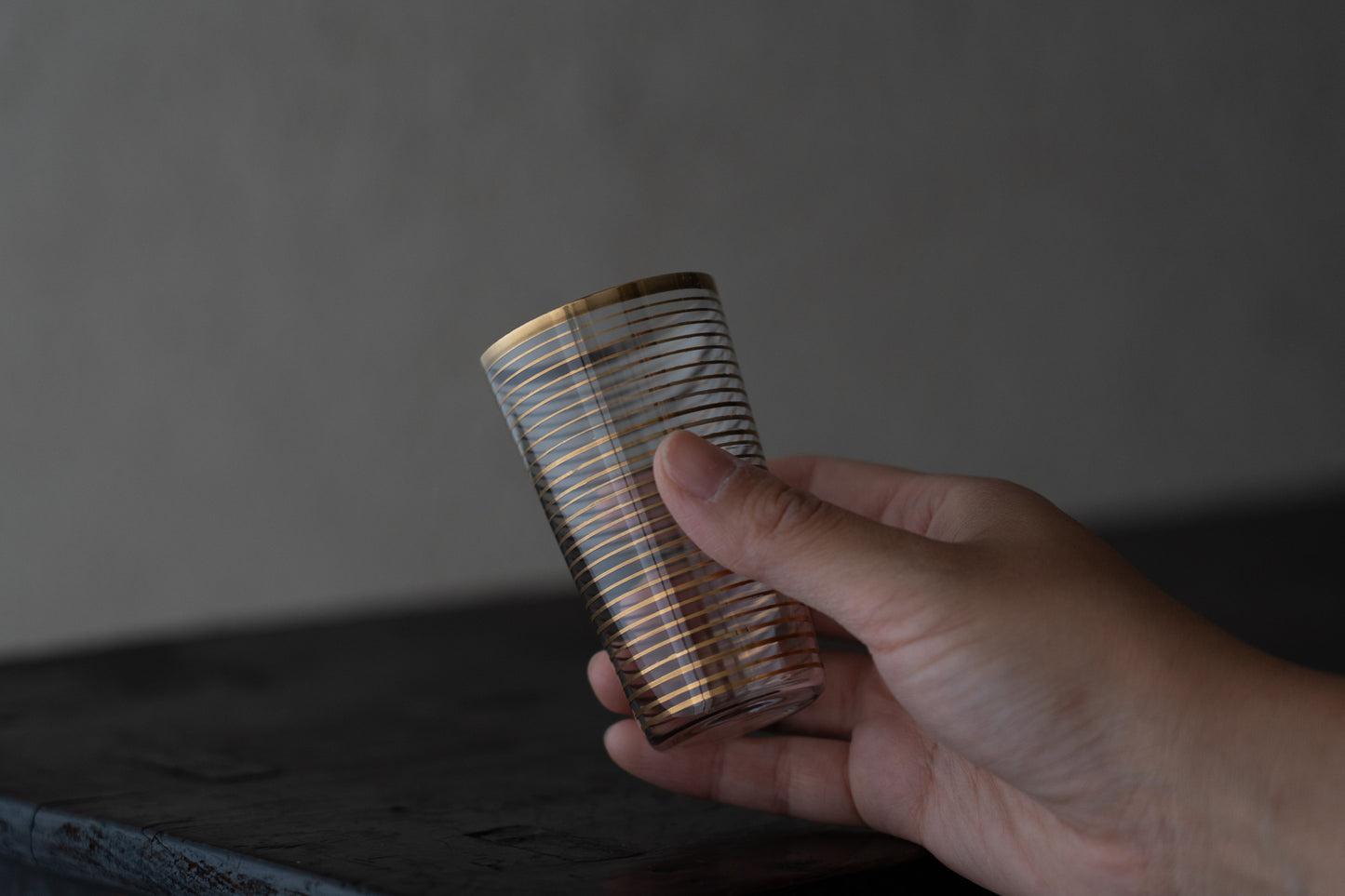 Harumi Baccarat Gold Stripe Small Glass