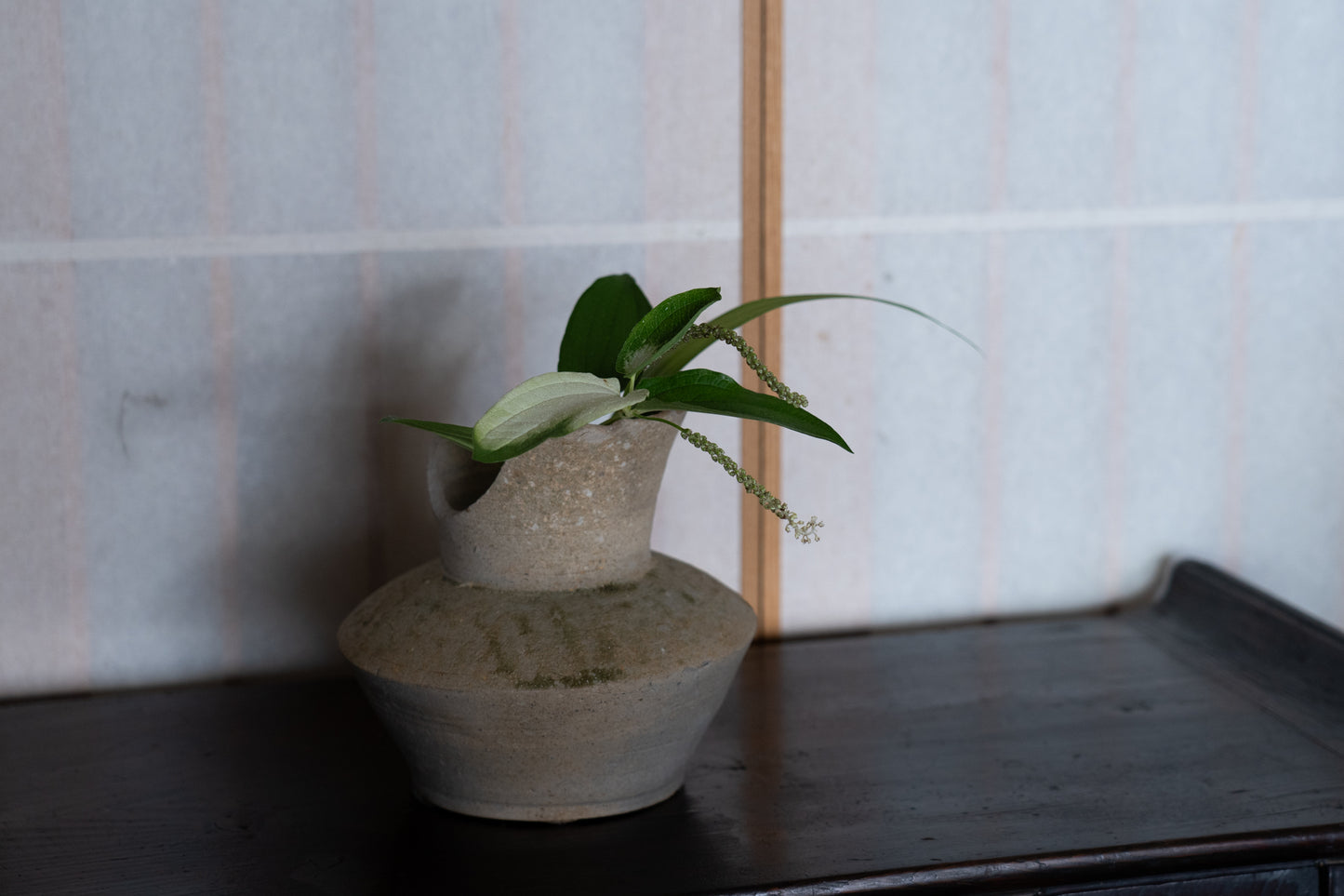 Sanage ash-glazed vase