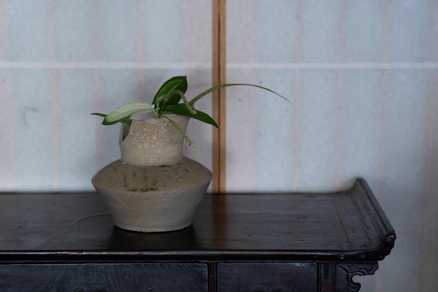 Sanage ash-glazed vase