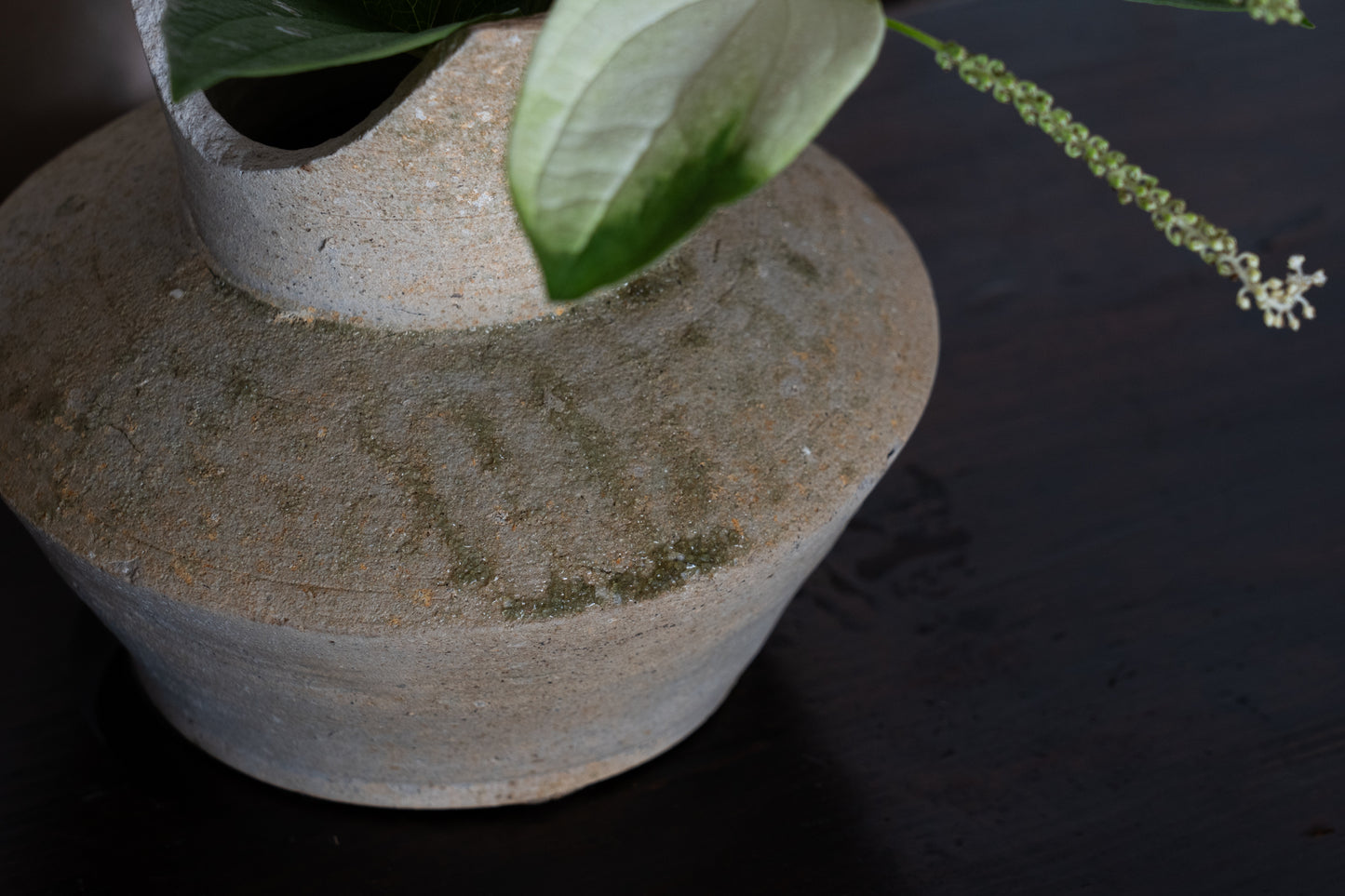 Sanage ash-glazed vase