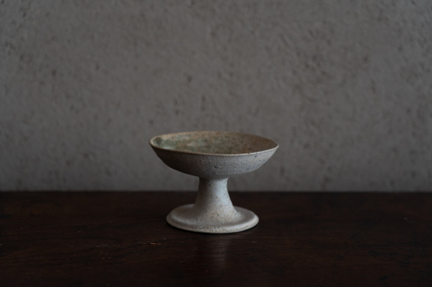 Sanage ash-glazed high footed cup