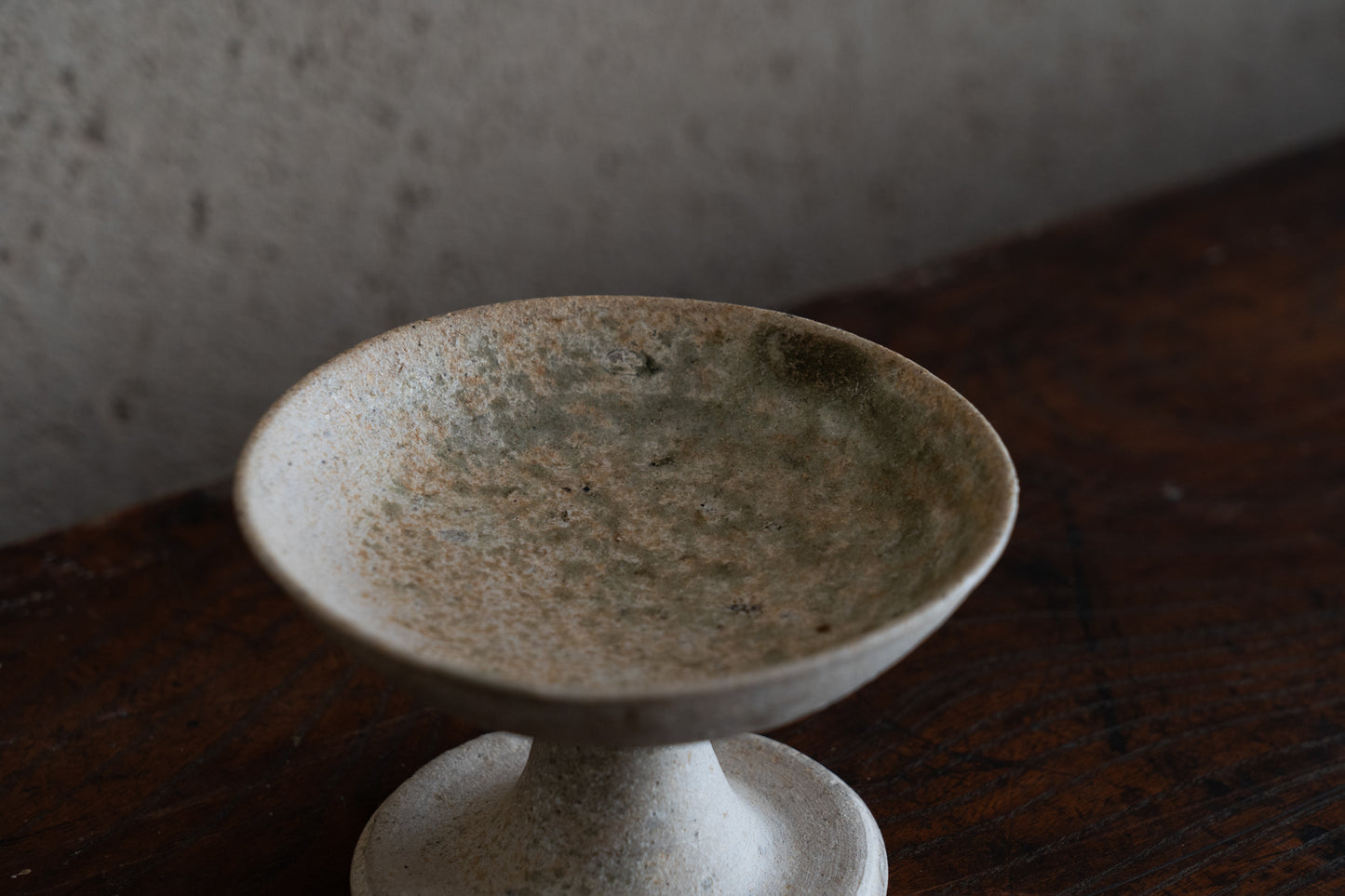 Sanage ash-glazed high footed cup