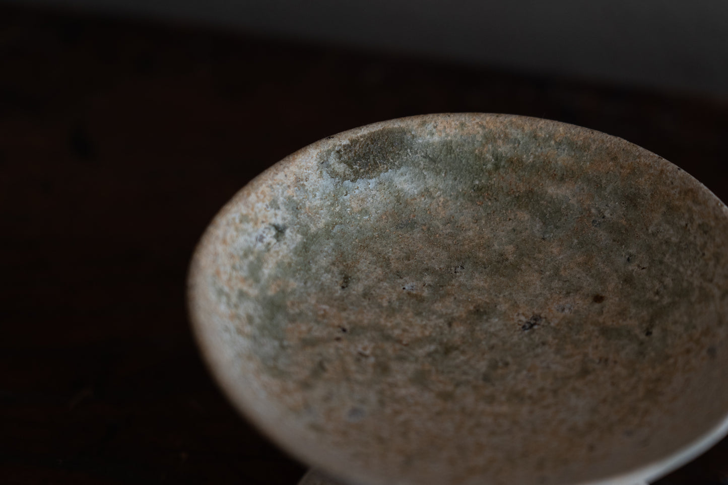 Sanage ash-glazed high footed cup