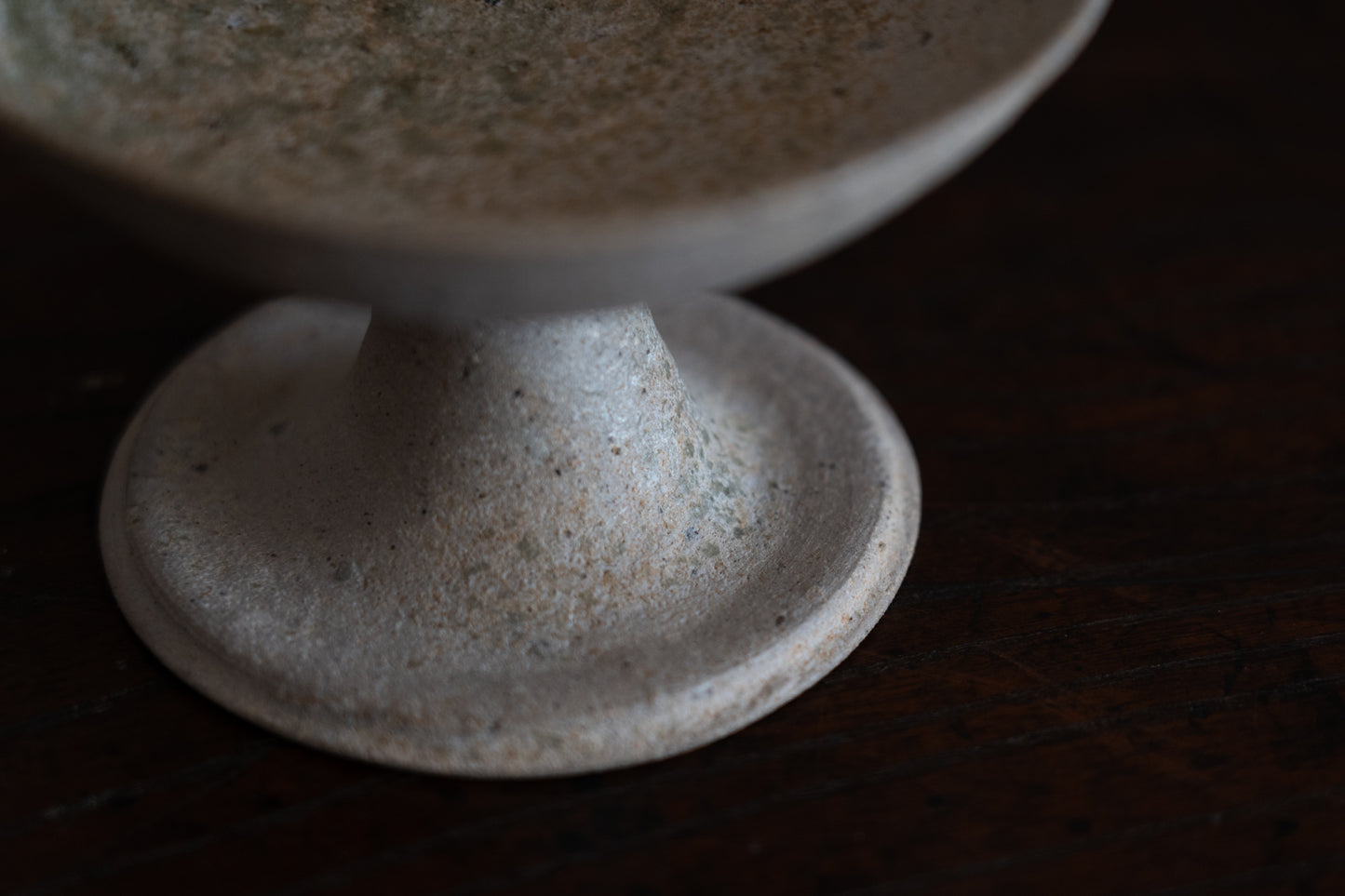 Sanage ash-glazed high footed cup