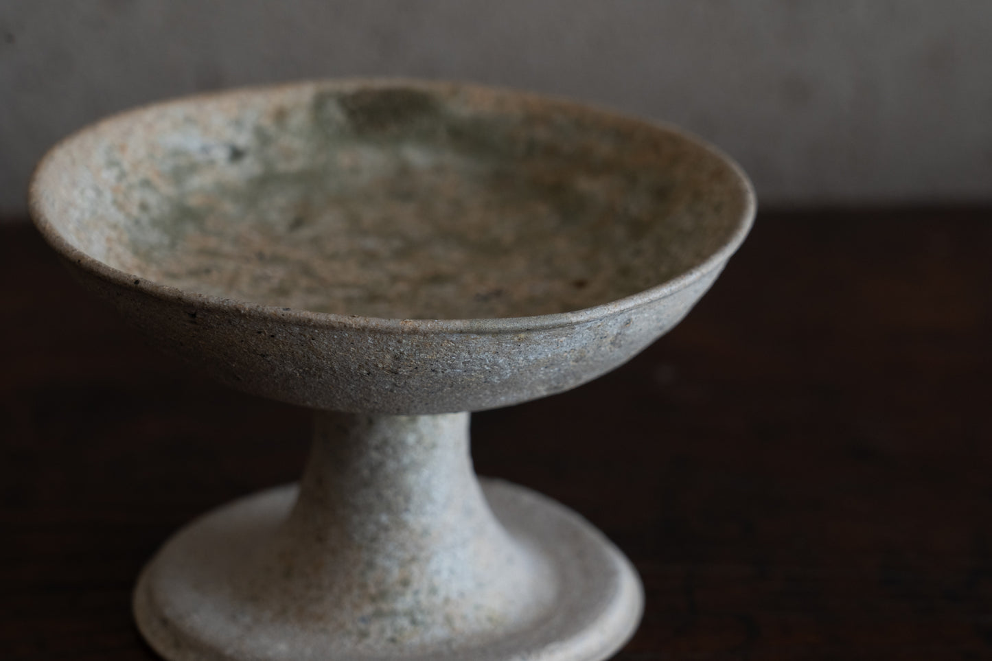 Sanage ash-glazed high footed cup