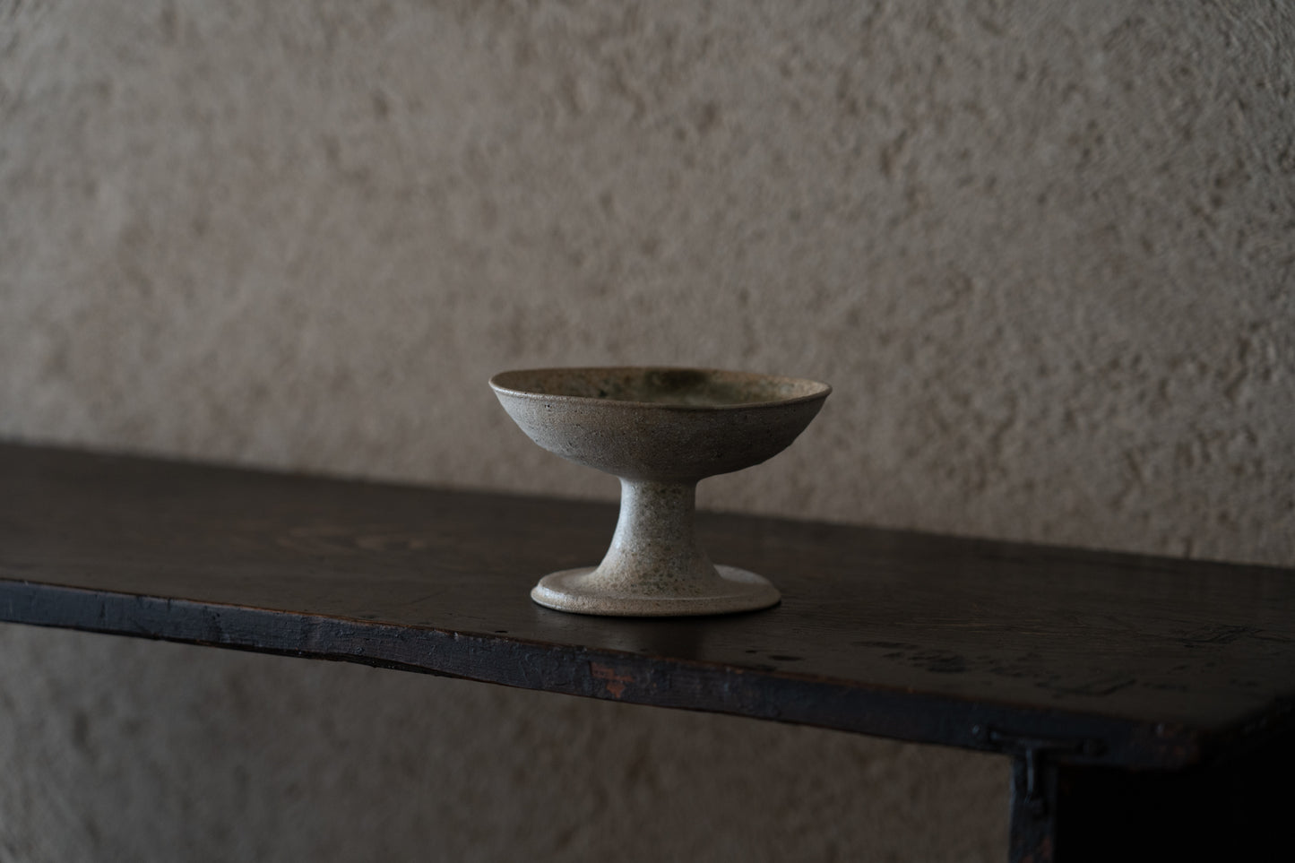 Sanage ash-glazed high footed cup