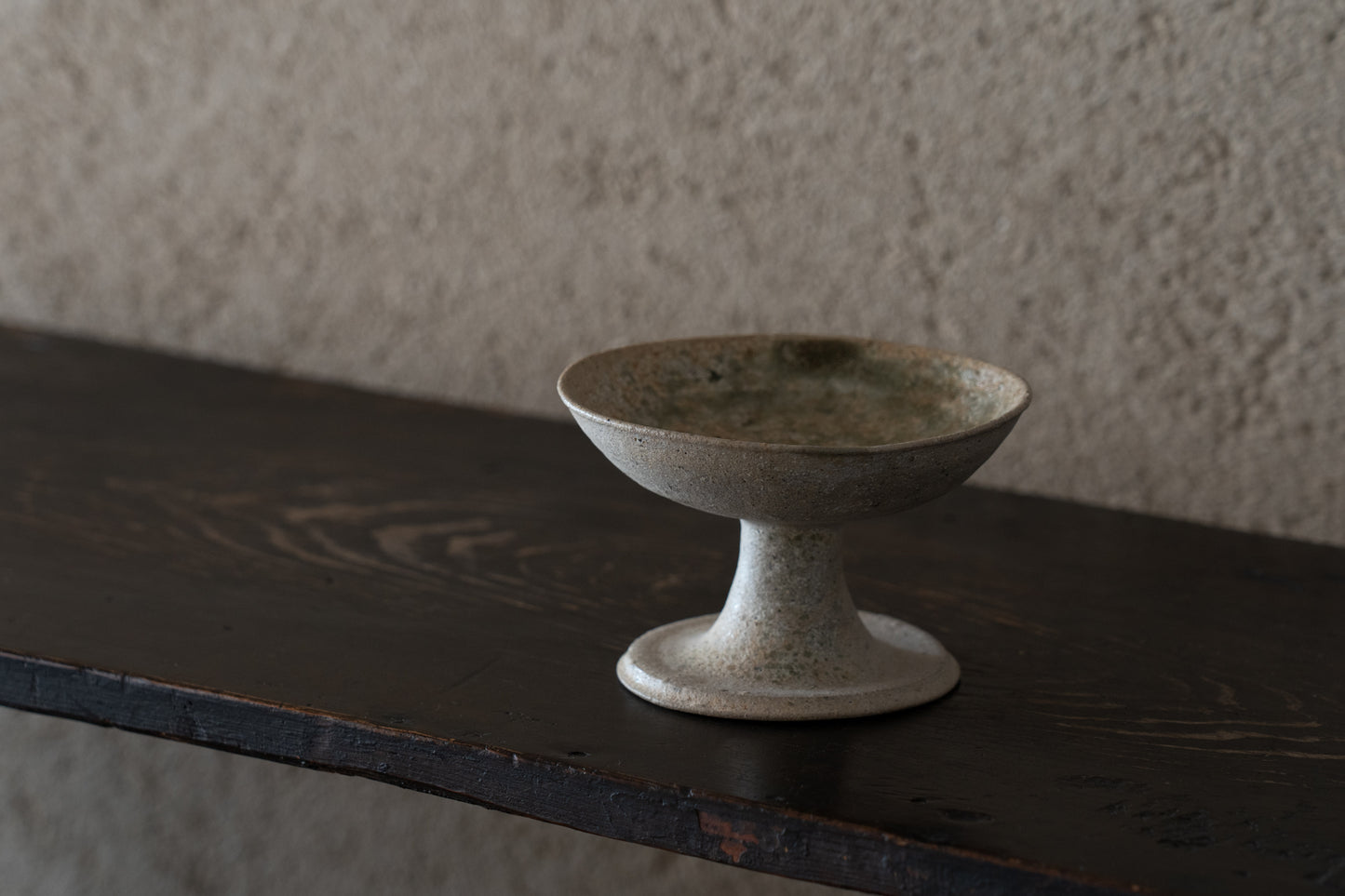 Sanage ash-glazed high footed cup