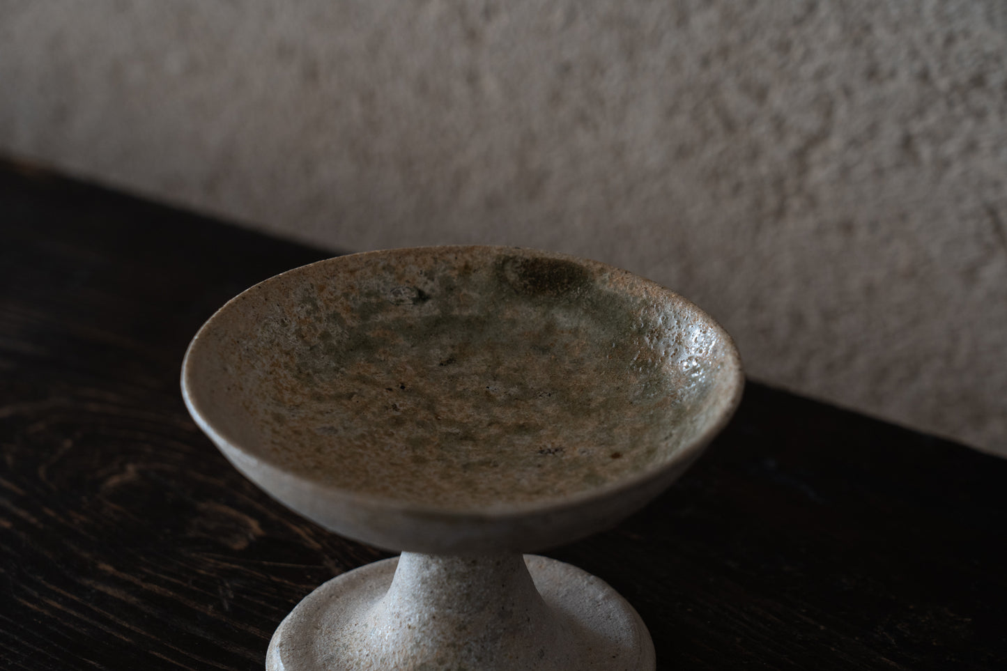 Sanage ash-glazed high footed cup