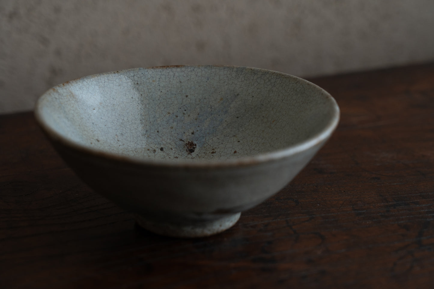 Namako ash glazed flat tea bowl, Huining ware